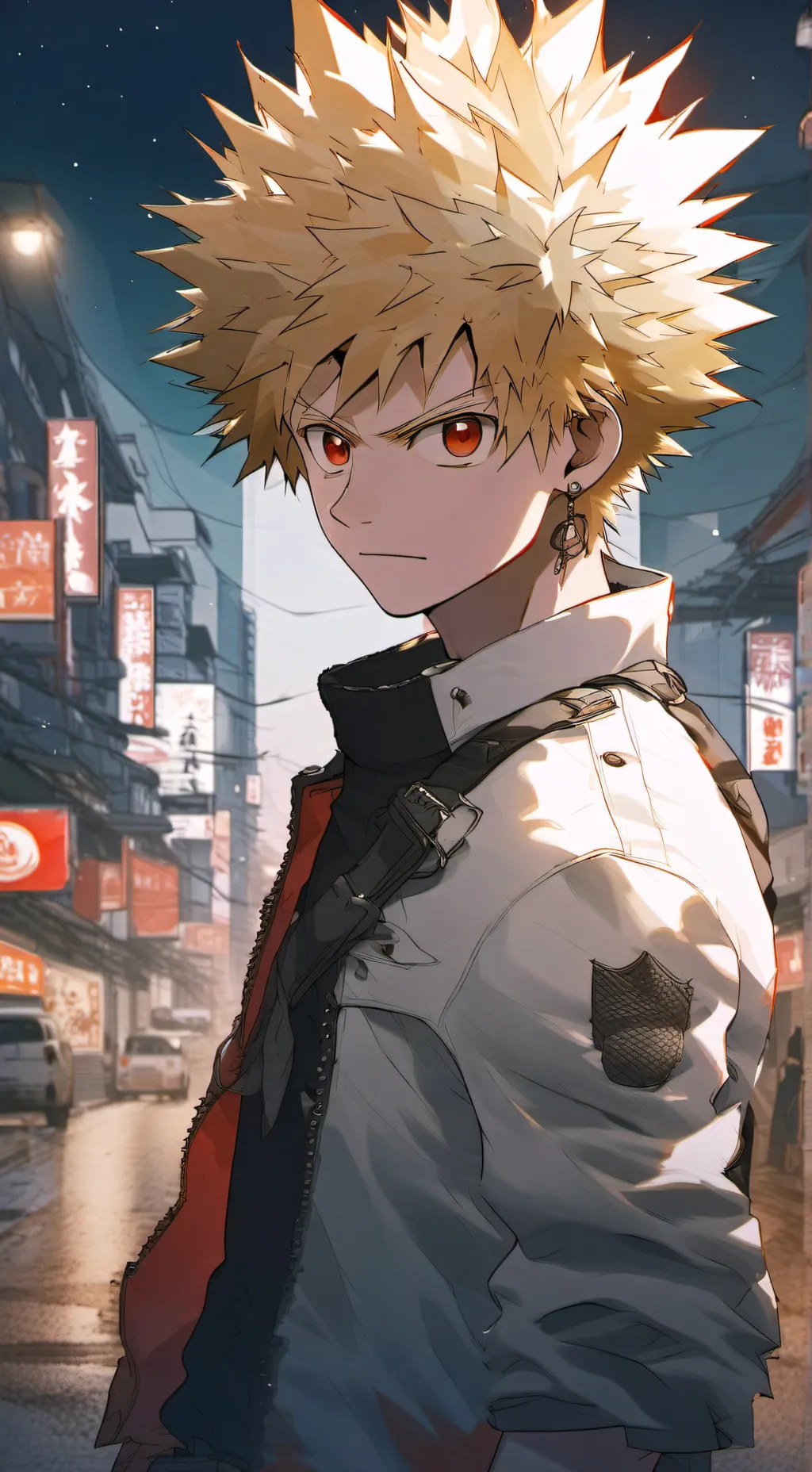 ai character: Katsuki Bakugou background