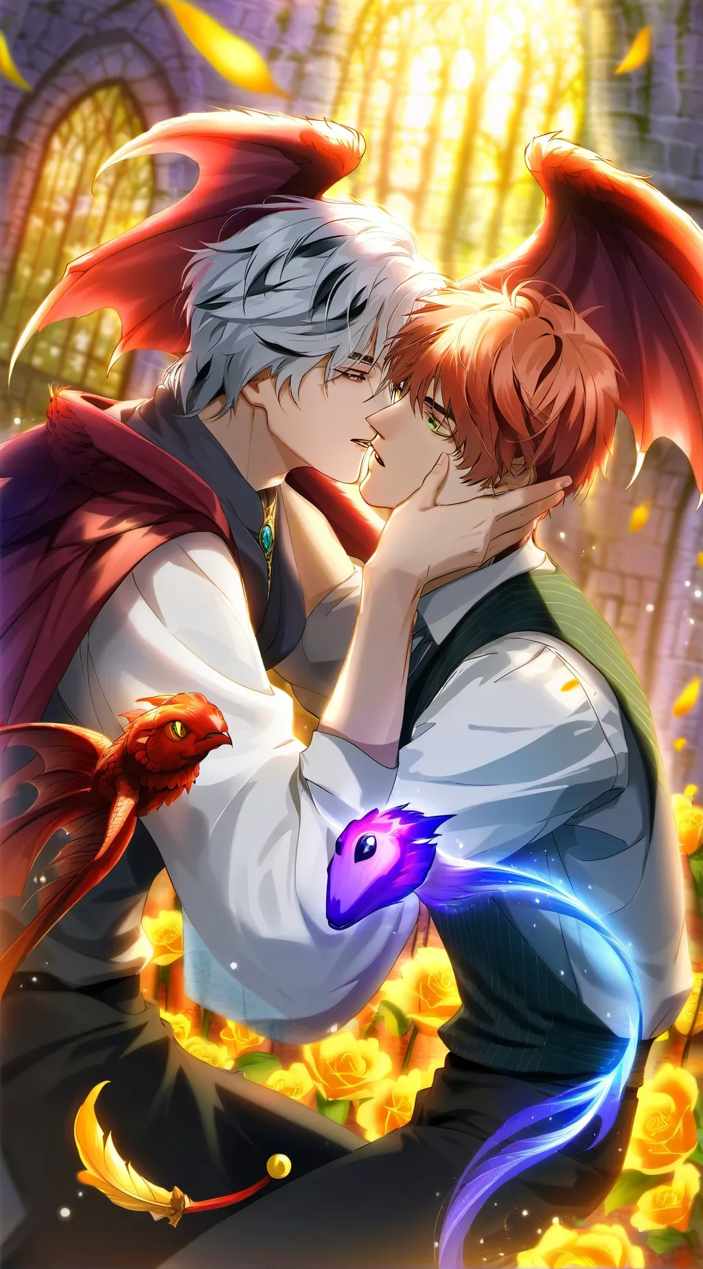 ai character: Harry x Draco  background