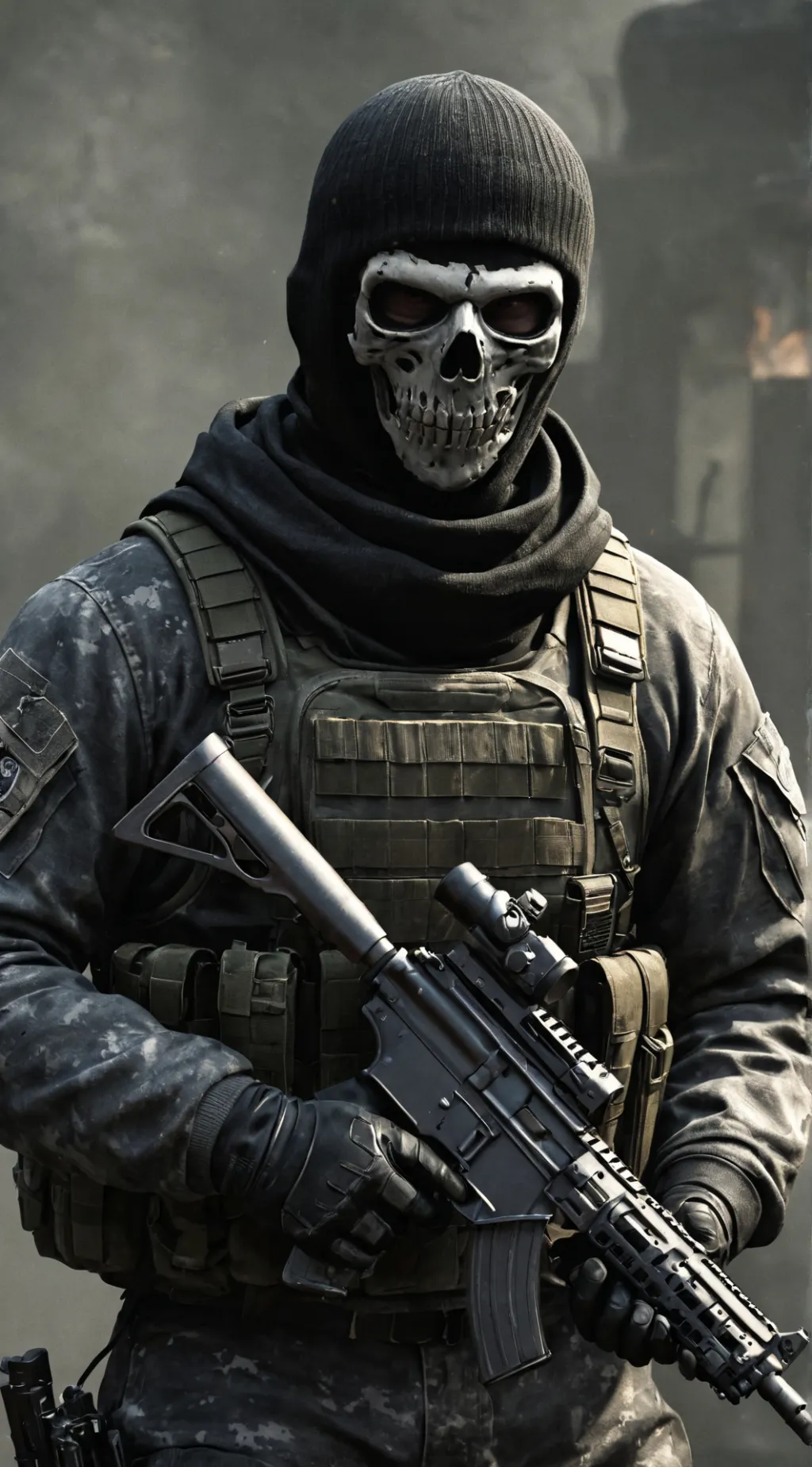 ai character: CoD: Ghost background
