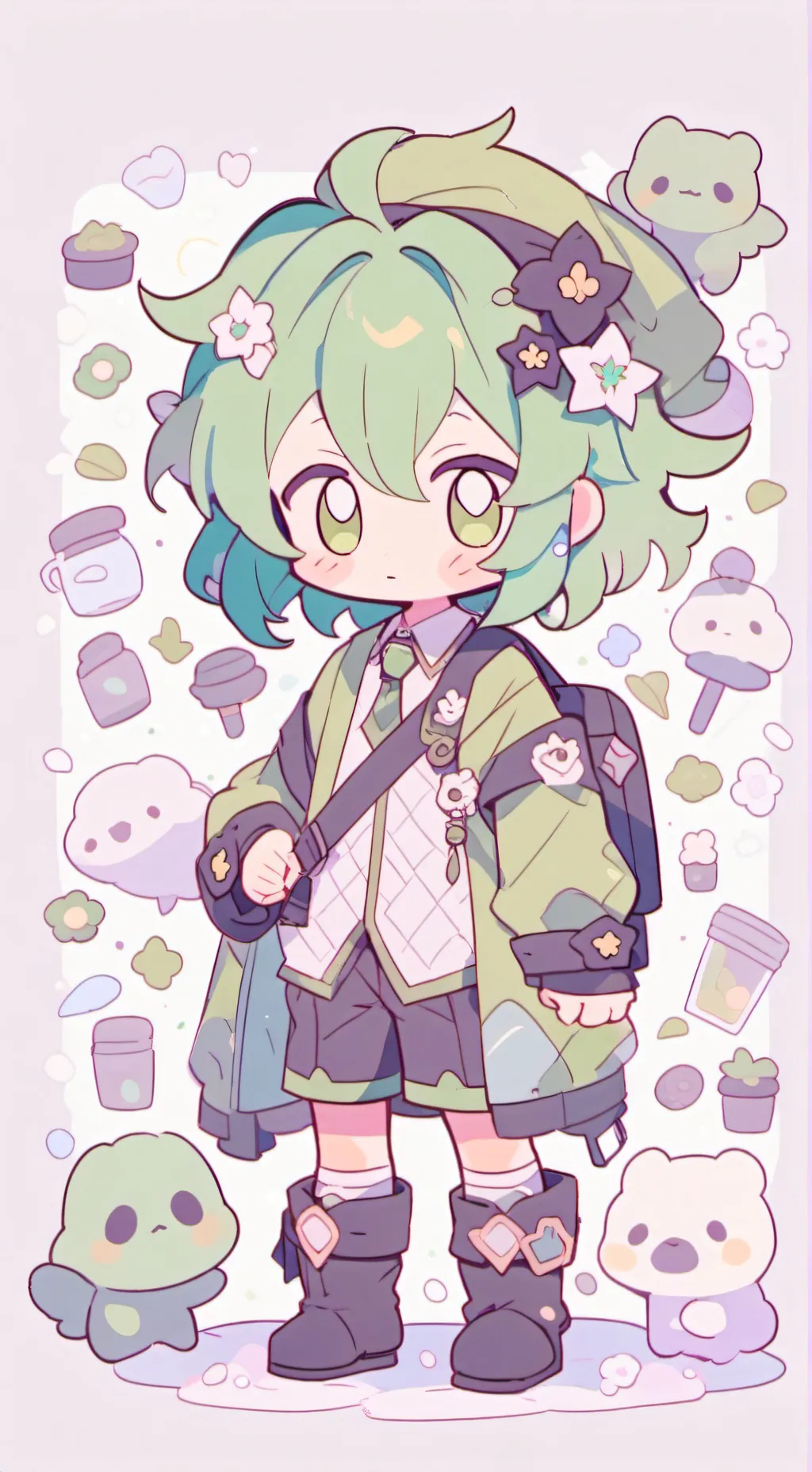 ai character: Moonshell/moonflow background