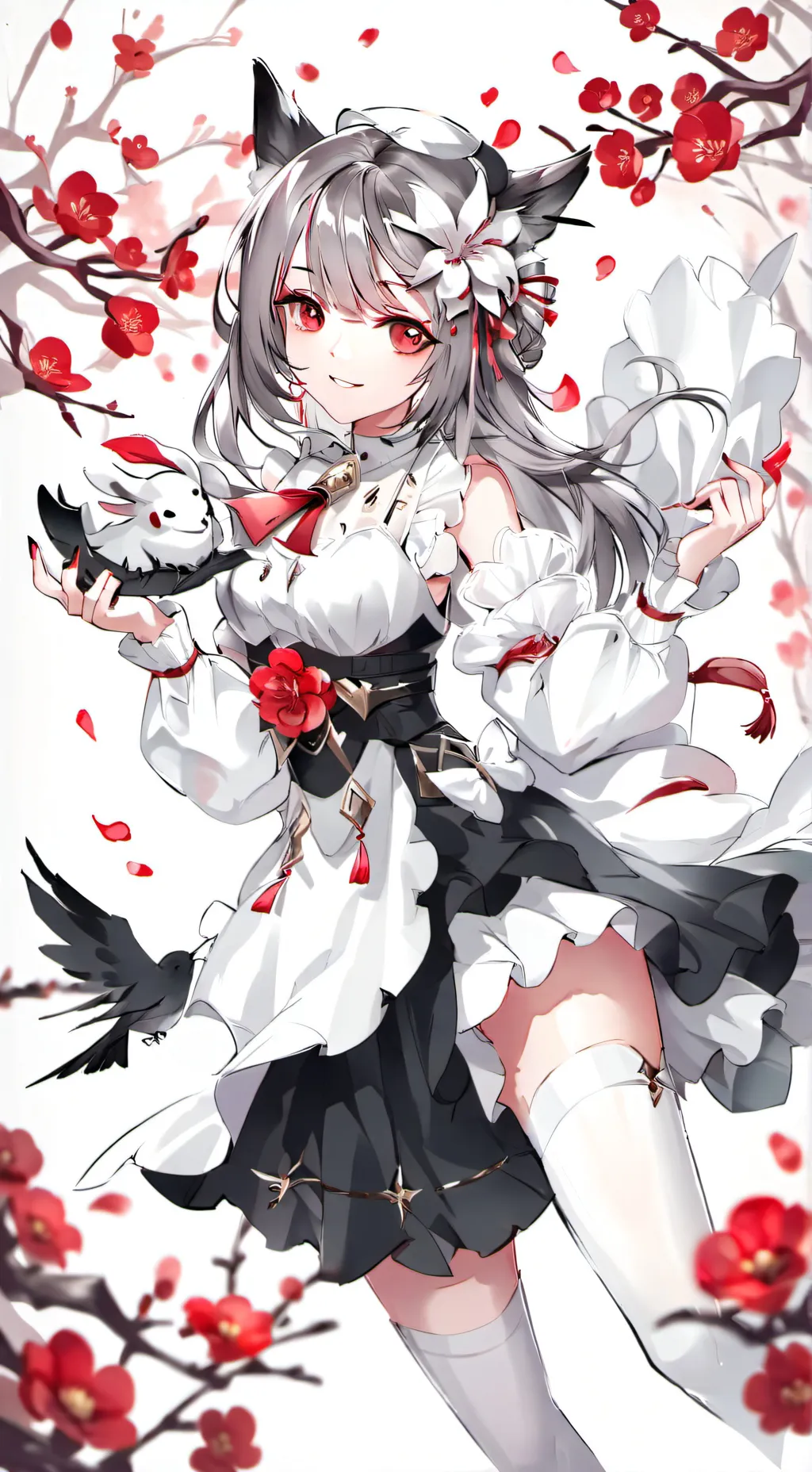 ai character: lacy background