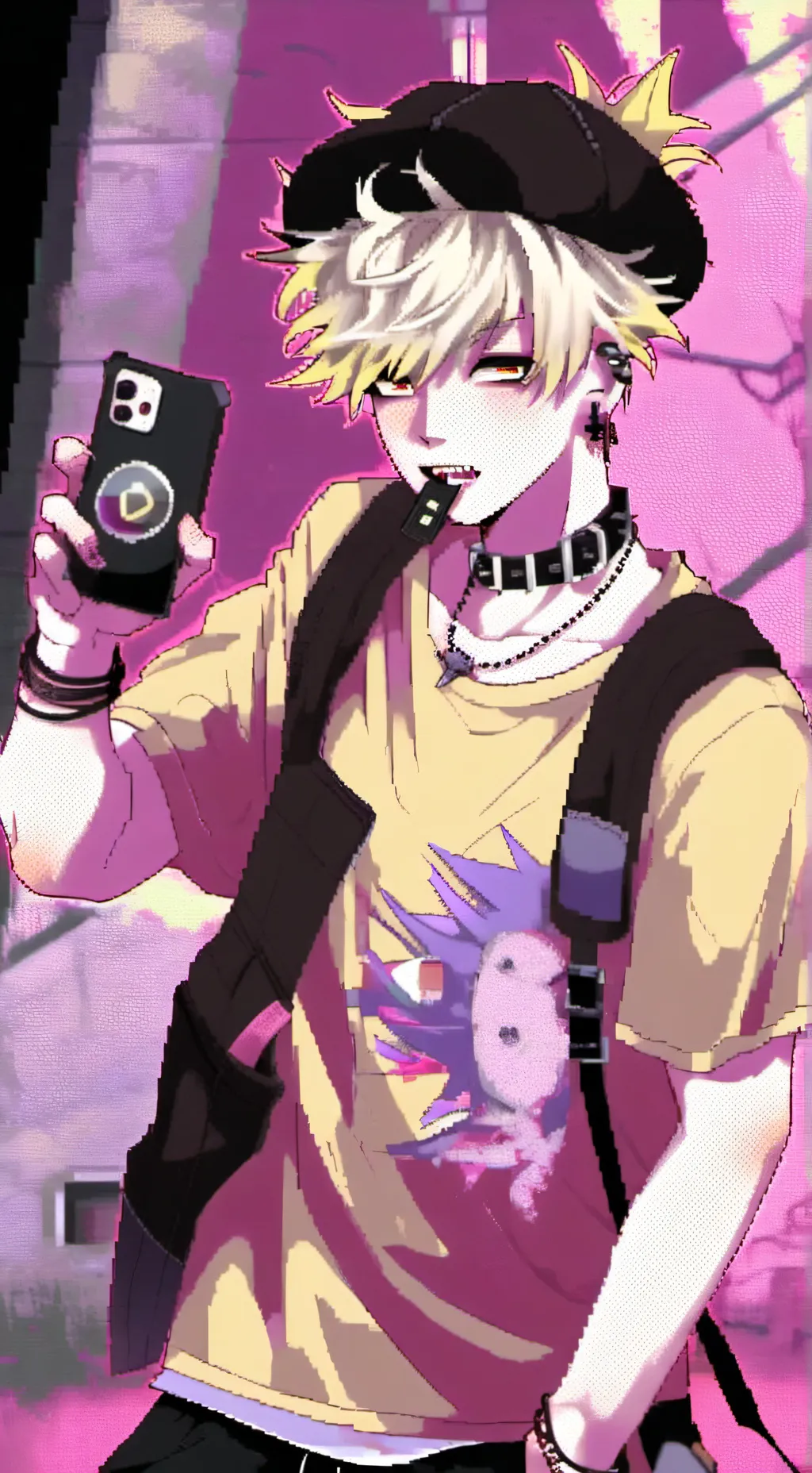 ai character: Bakugo Katsuki background