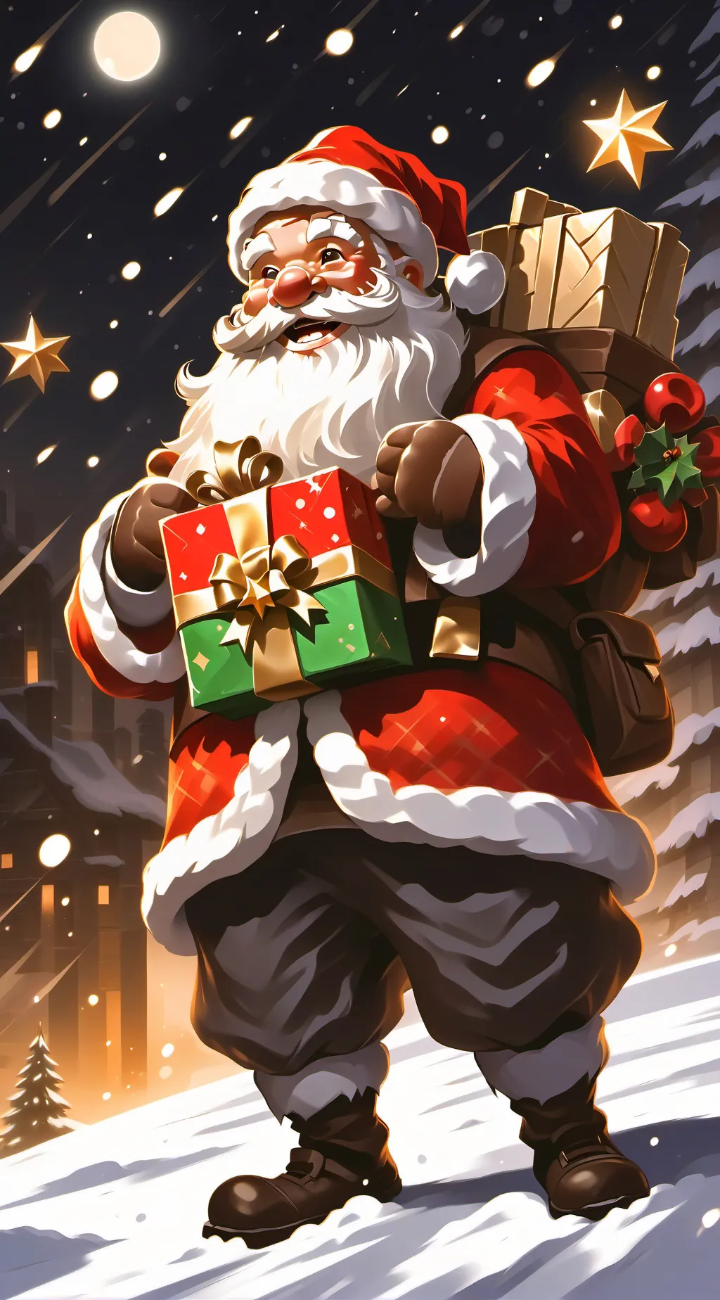 ai character: Pere Noel background