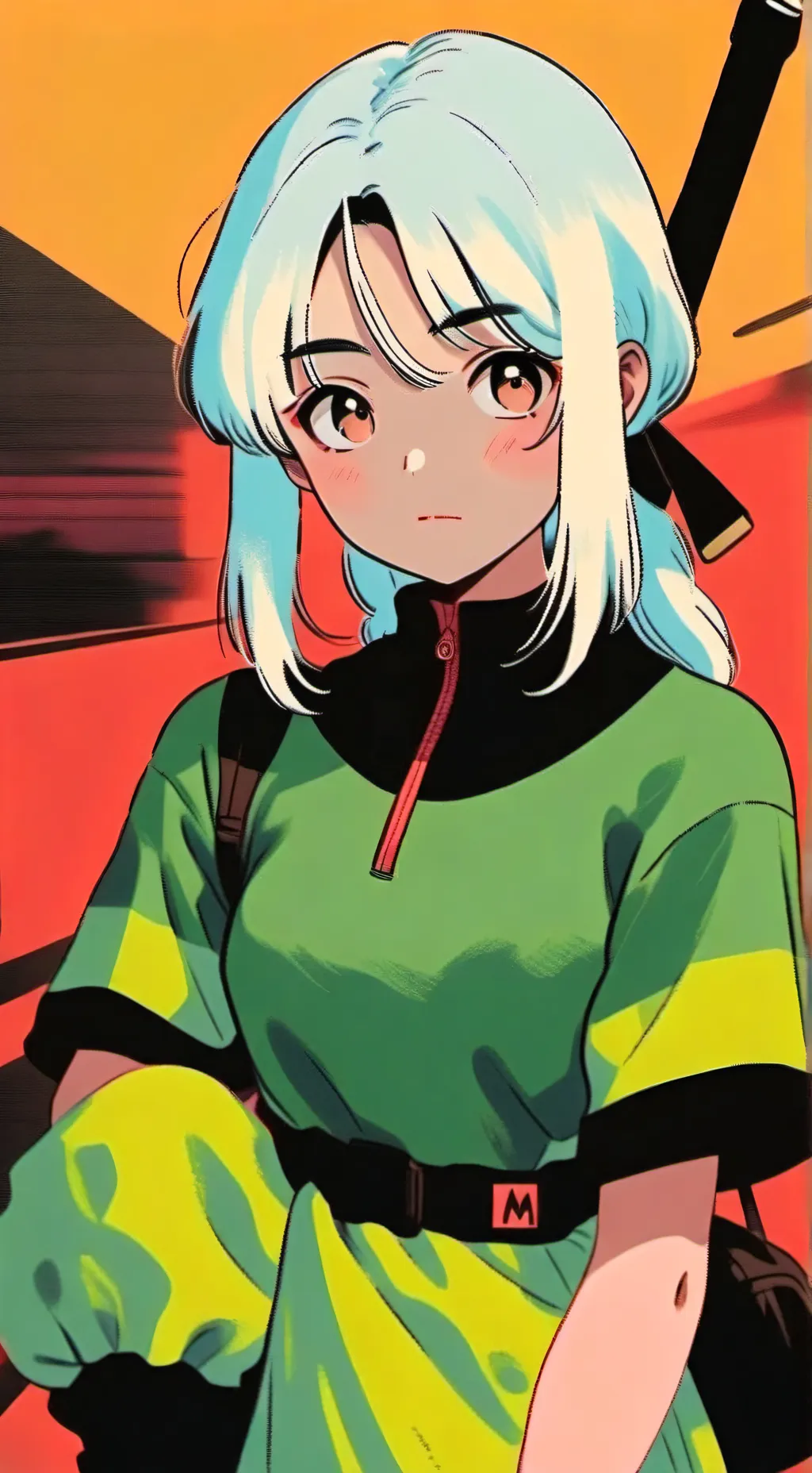 ai character: Dan da Dan  background