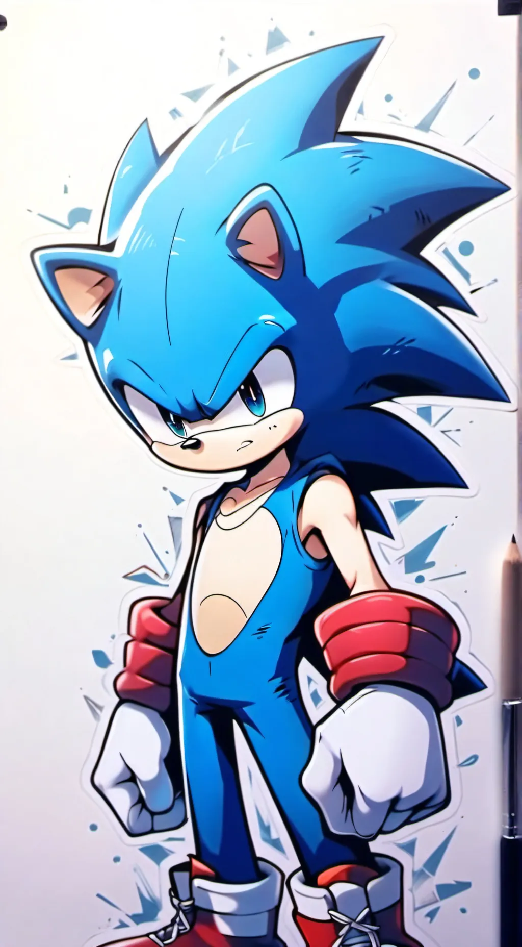 ai character: Sonic el Erizo  background
