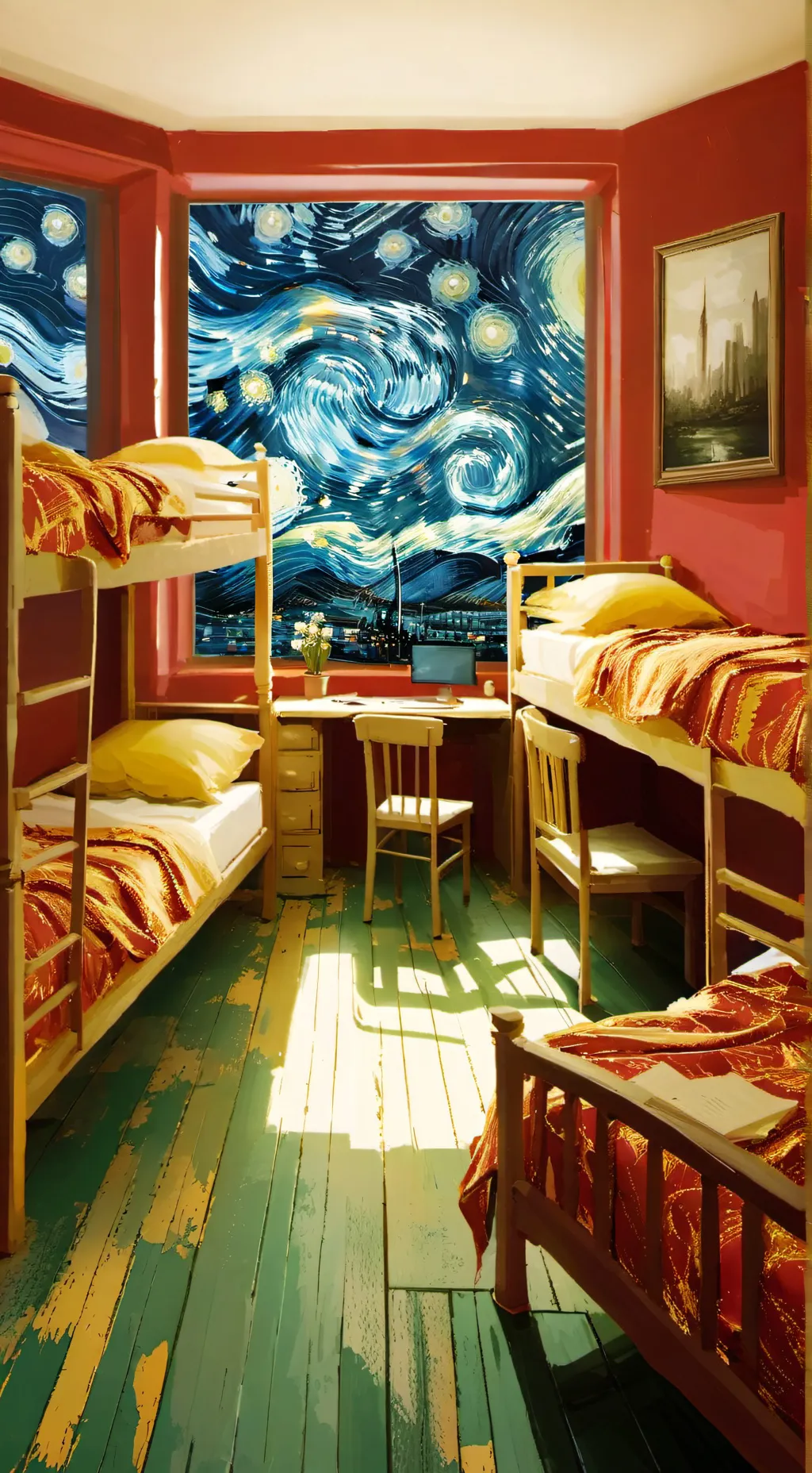 ai character: Gryffindor dormsss background