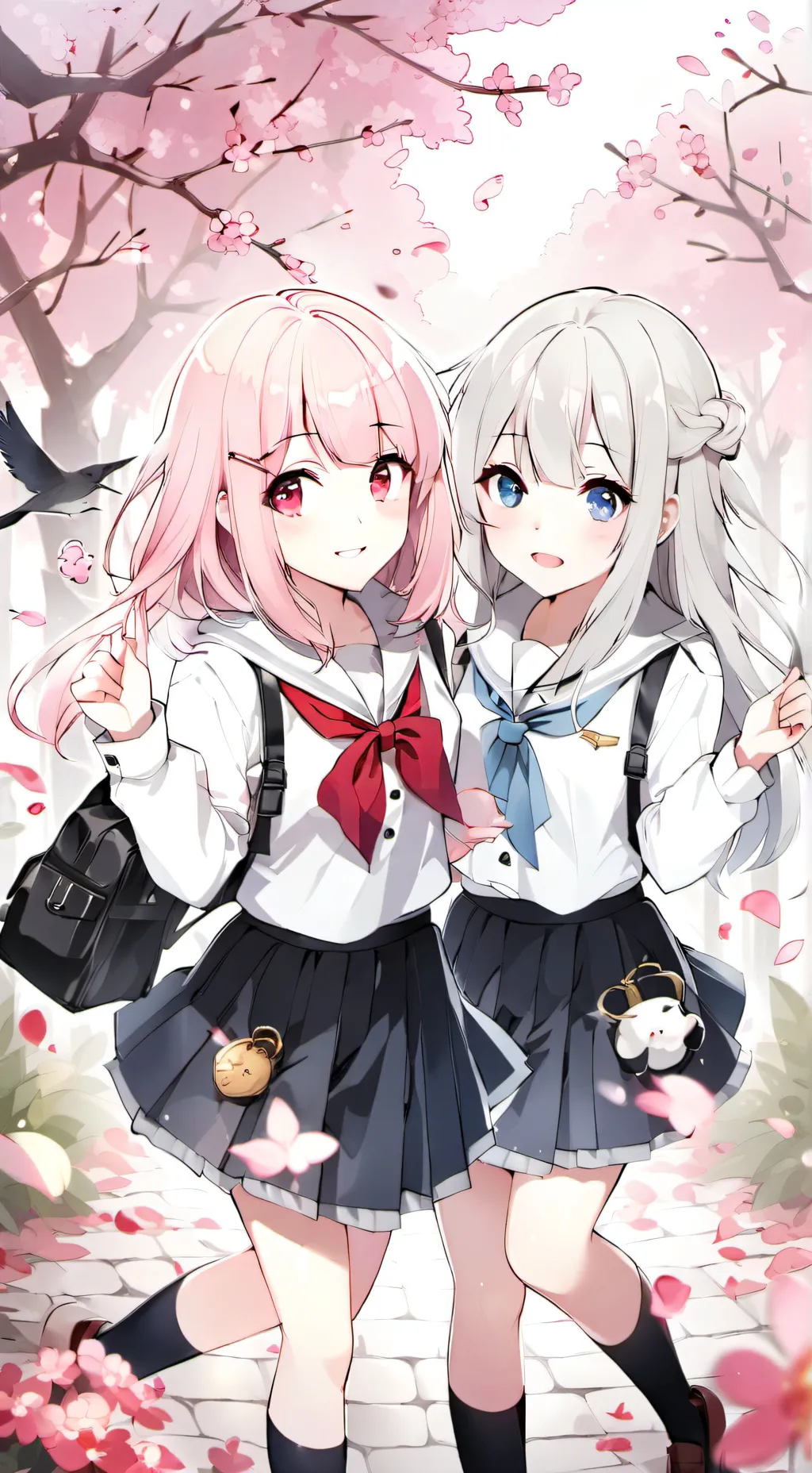 ai character: Lily & Violet background