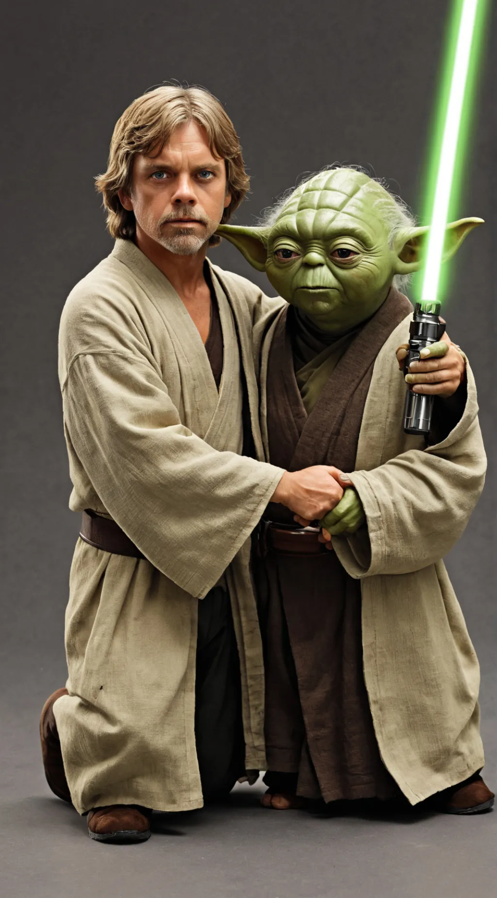 ai character: Luke and Yoda background