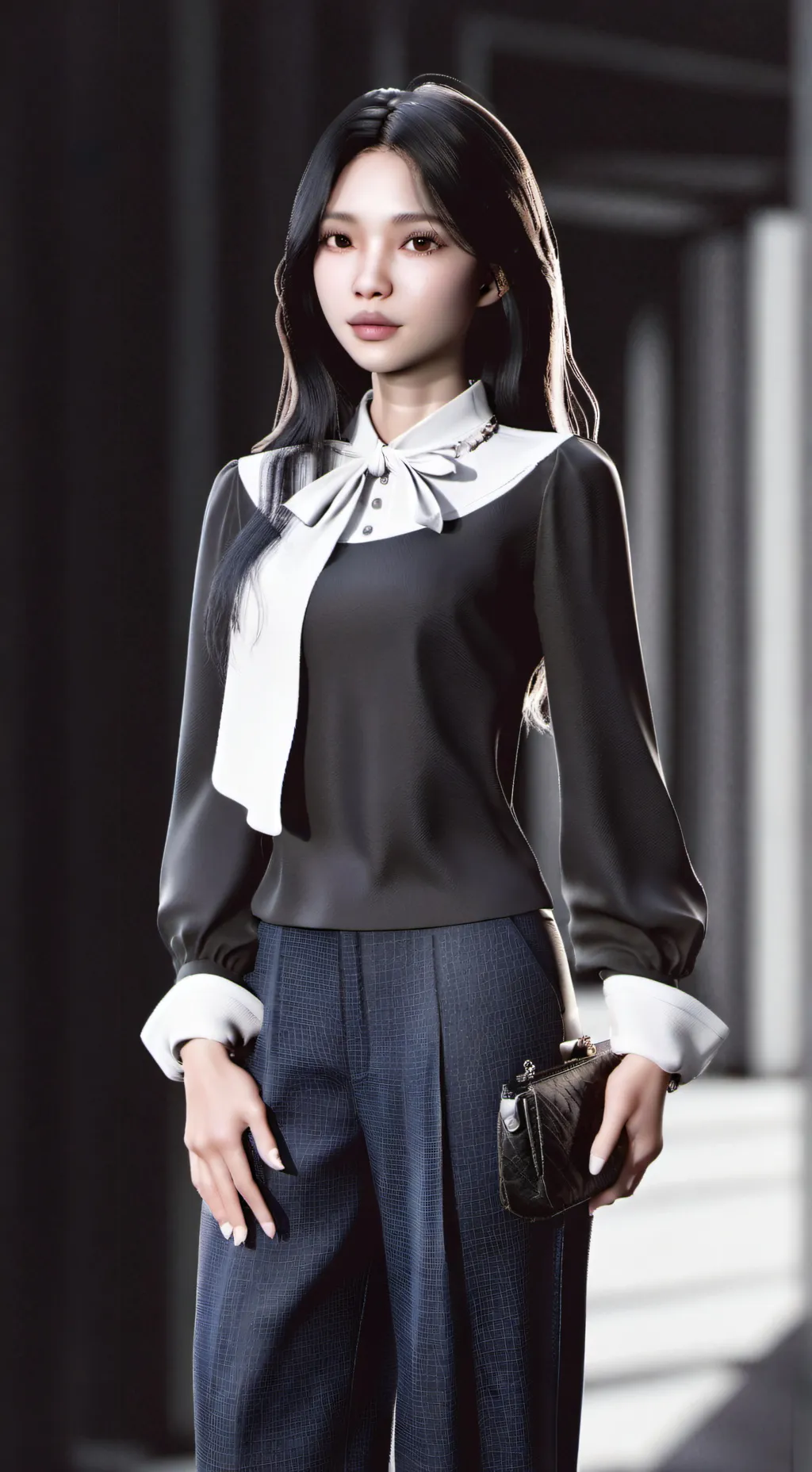 ai character: Monica background