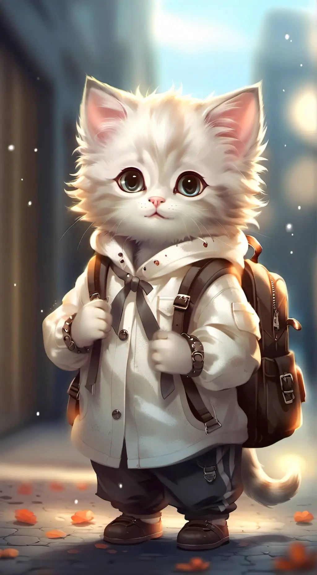 ai character: cookie at school background