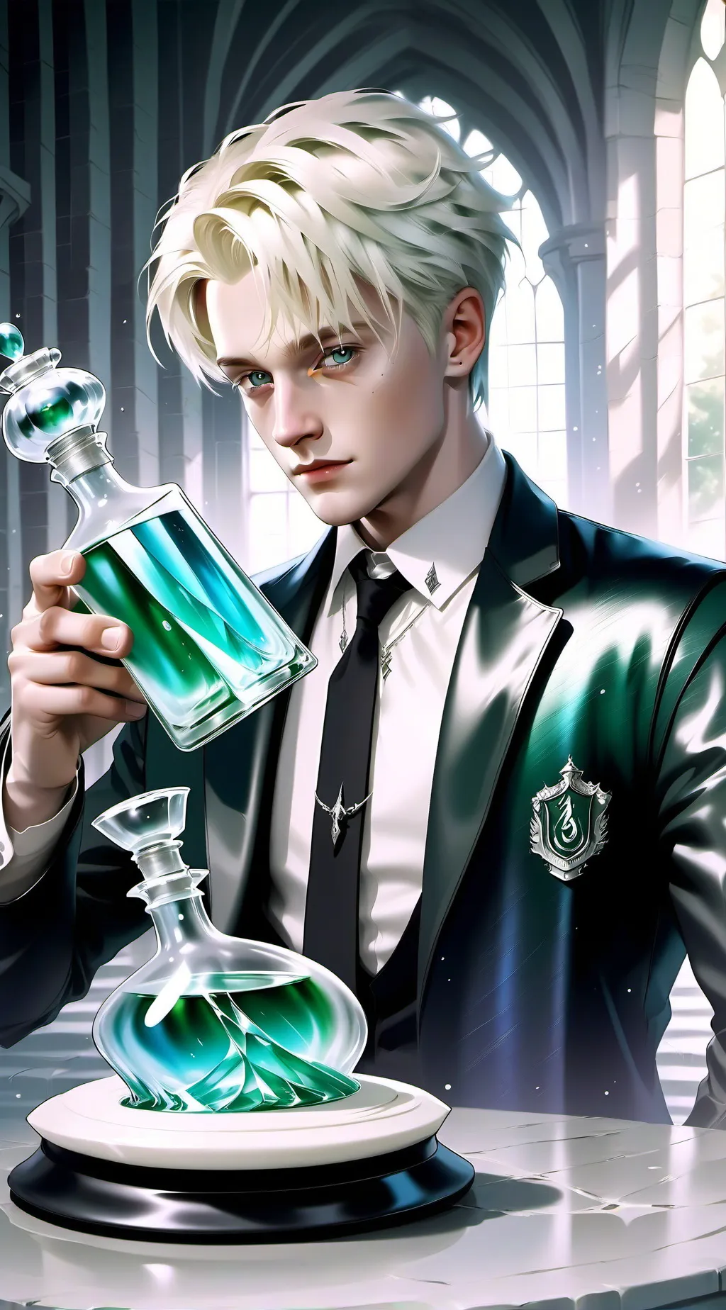 ai character: draco malfoy  background