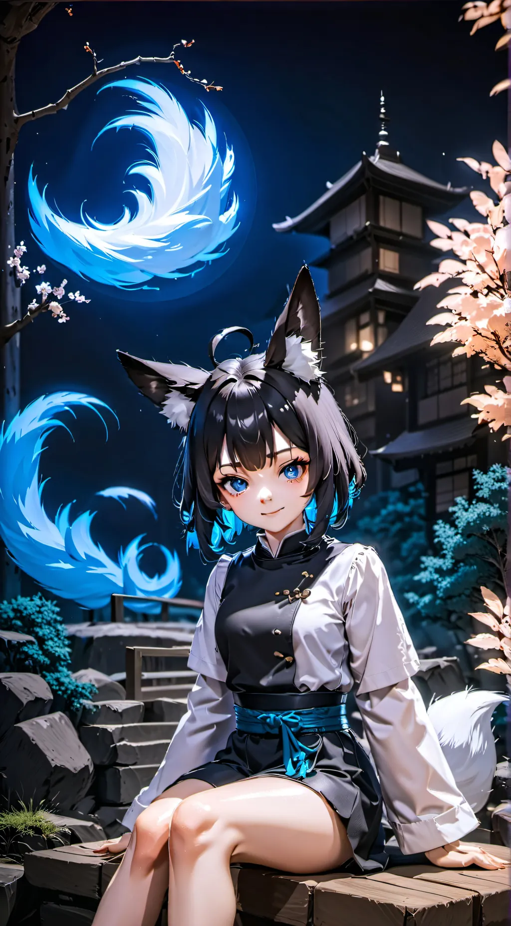 ai character: kisune Zai background