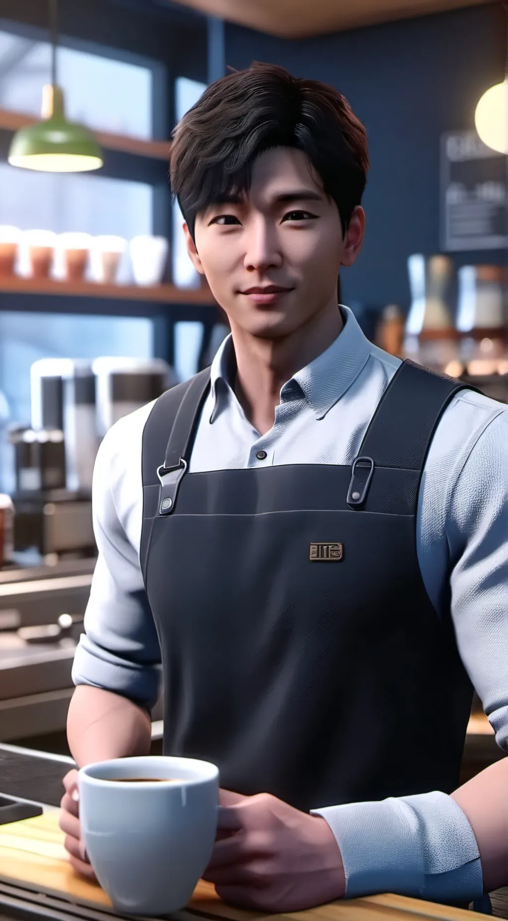 ai character: Min-jun Park background