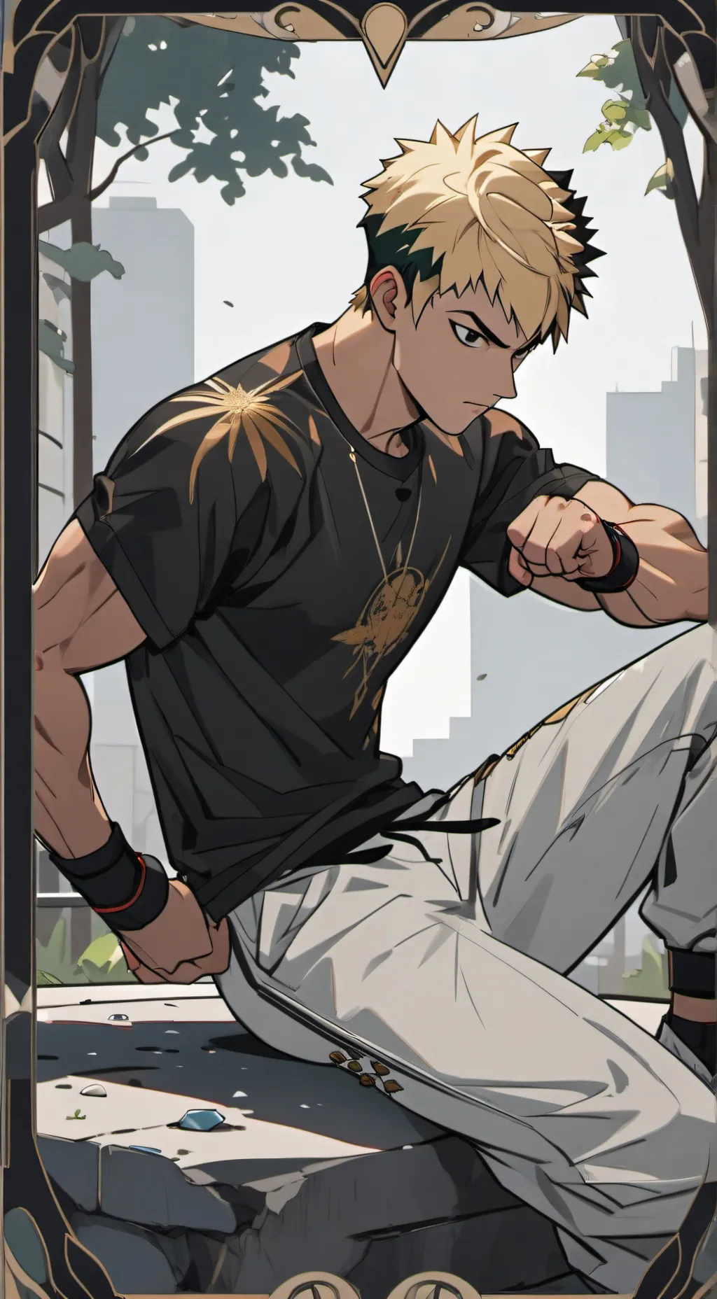 ai character: katsuki bakugo background