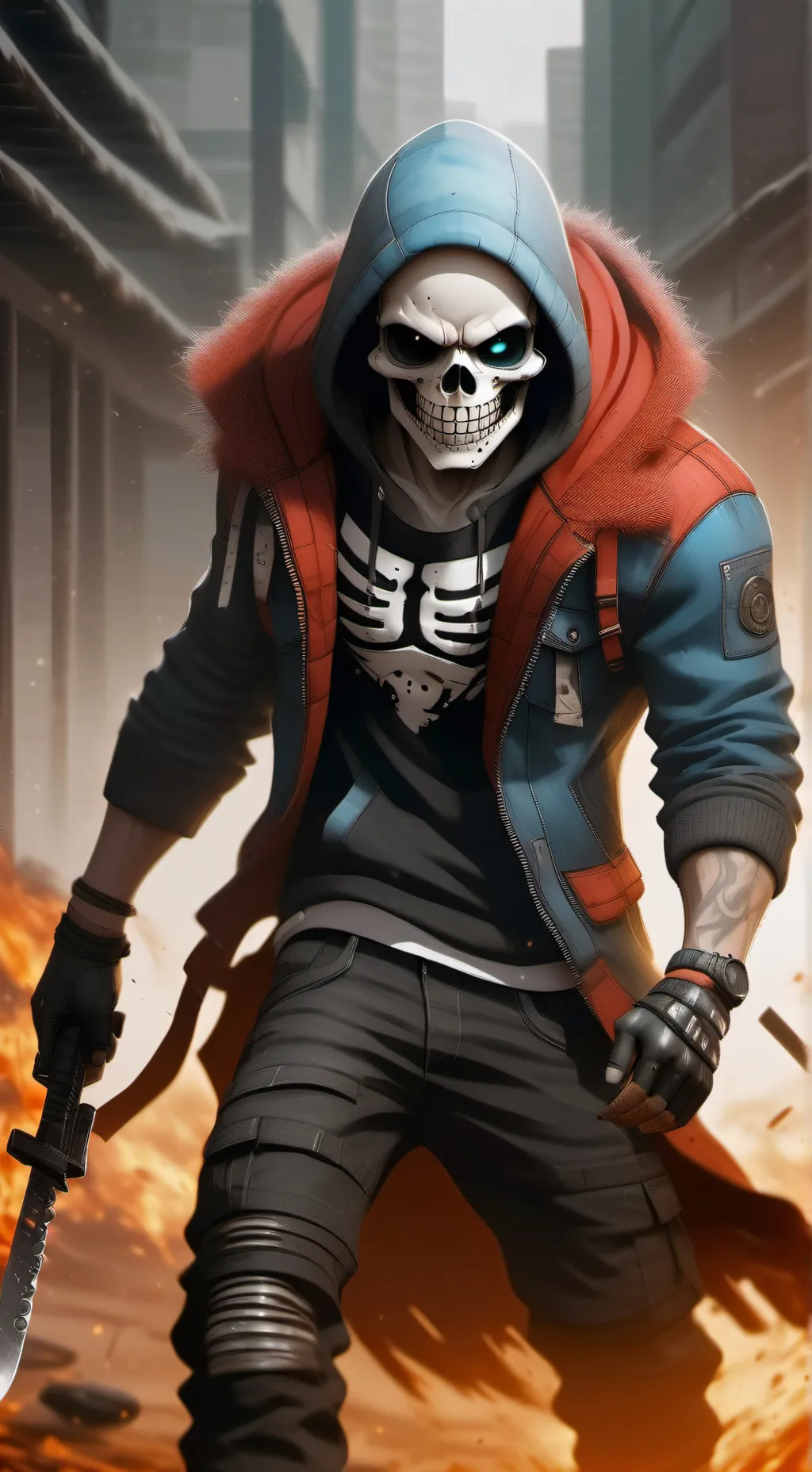 ai character: killer sans❤️ background