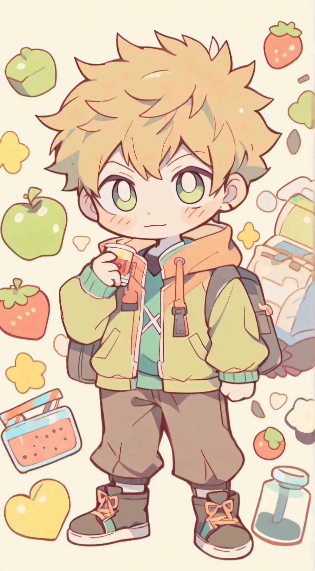 ai character: Eddsworld but kids background