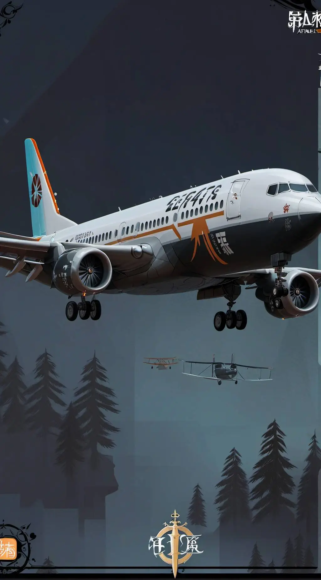 ai character: Flat earth airline background