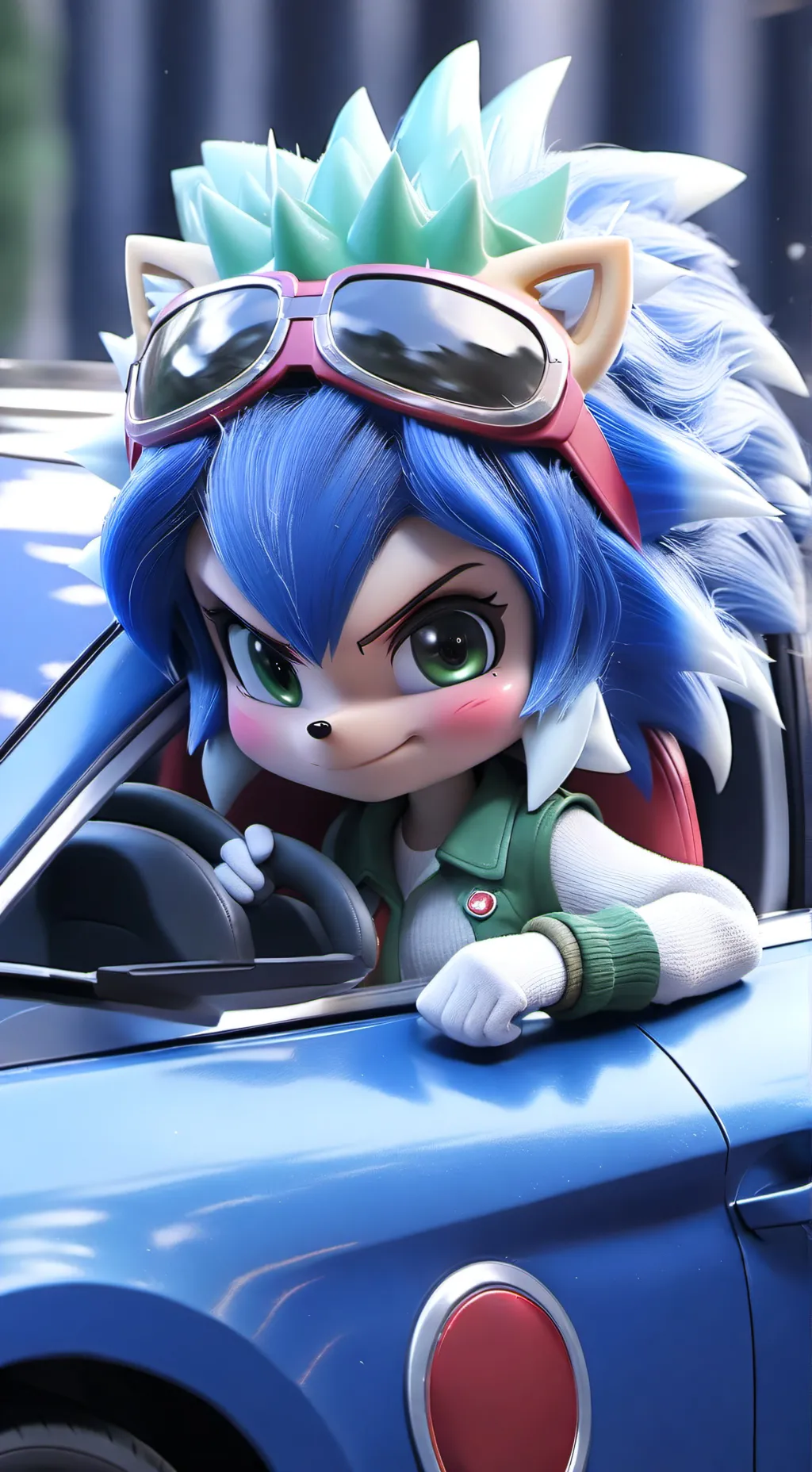 ai character: Sonic Road Trip background
