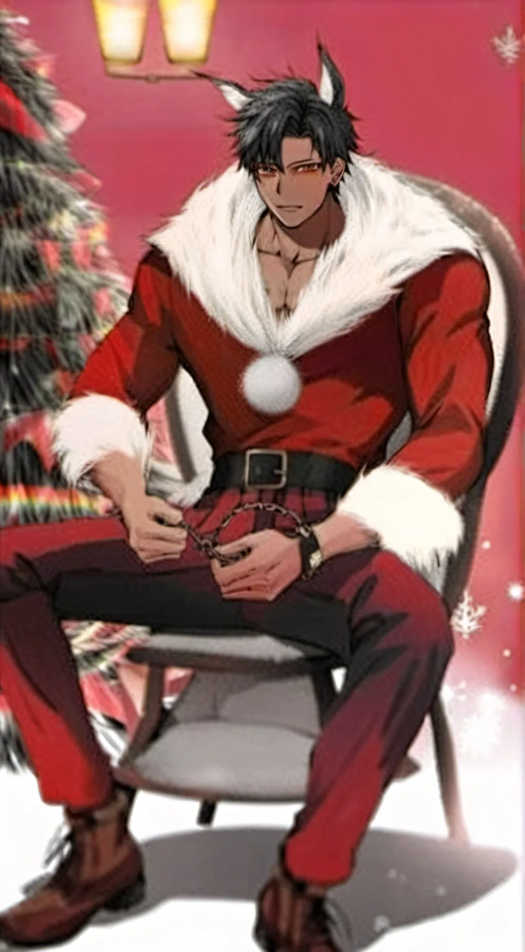 ai character: dirty Santa background