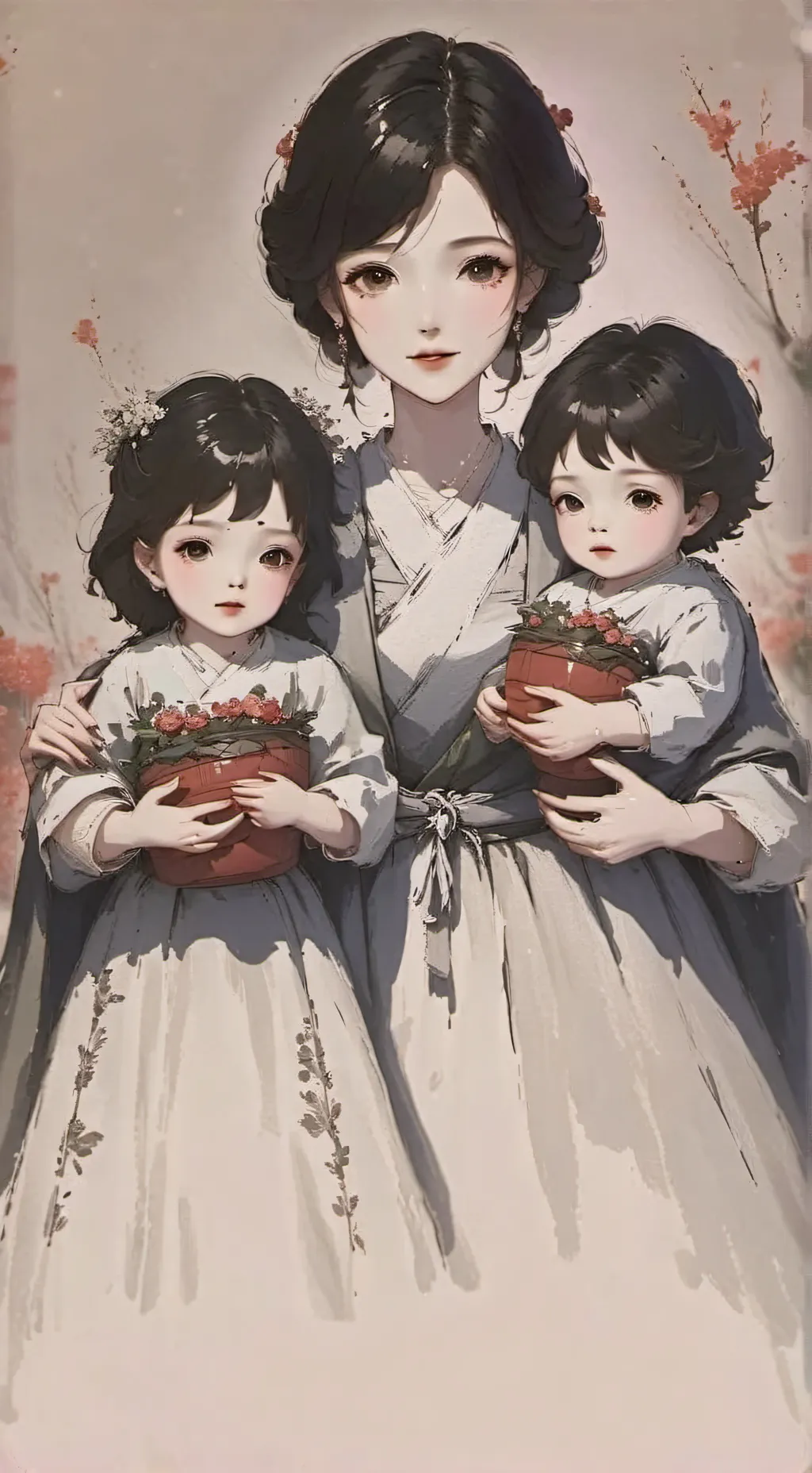 ai character: Your Mum and twins background