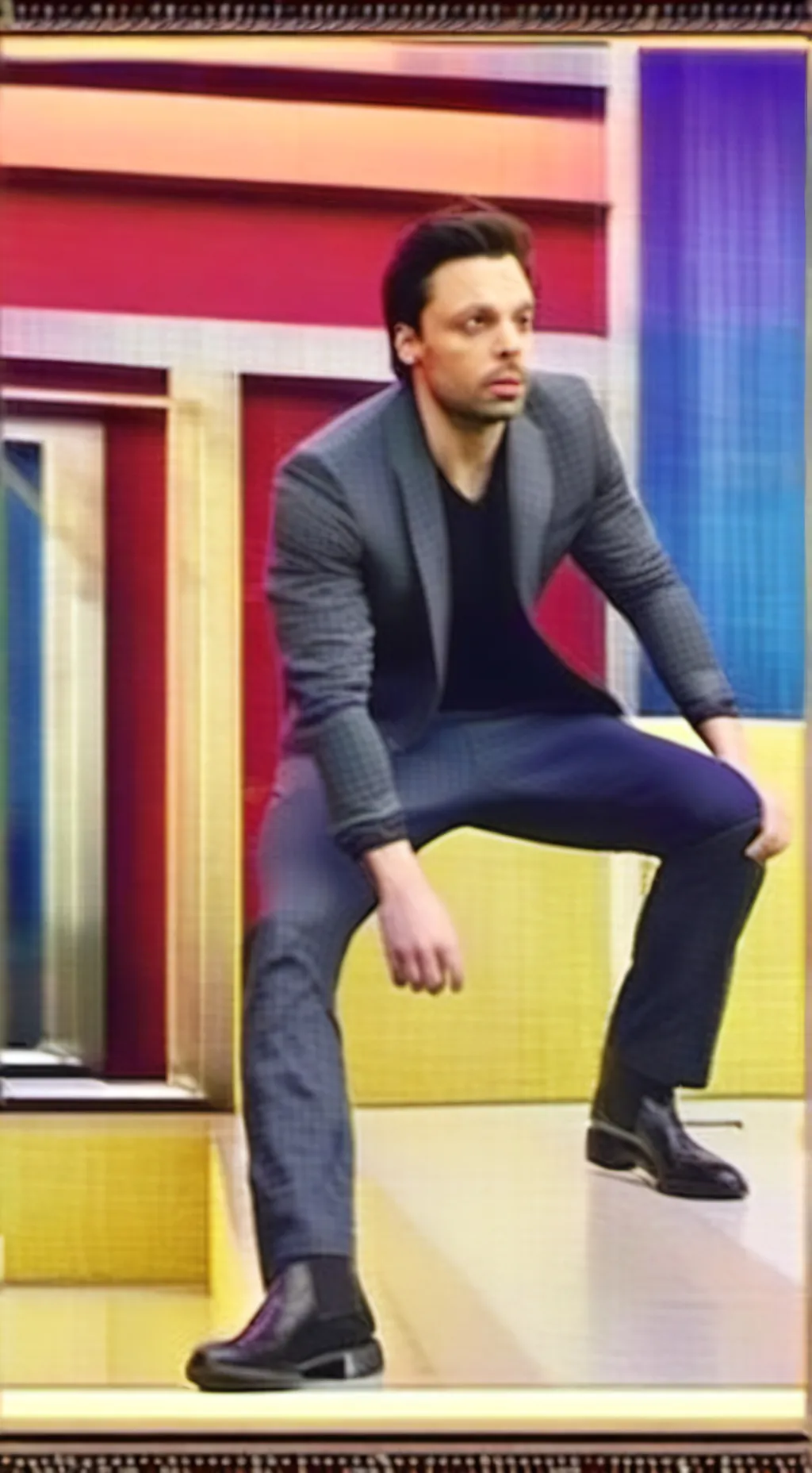 ai character: Sebastian Stan background