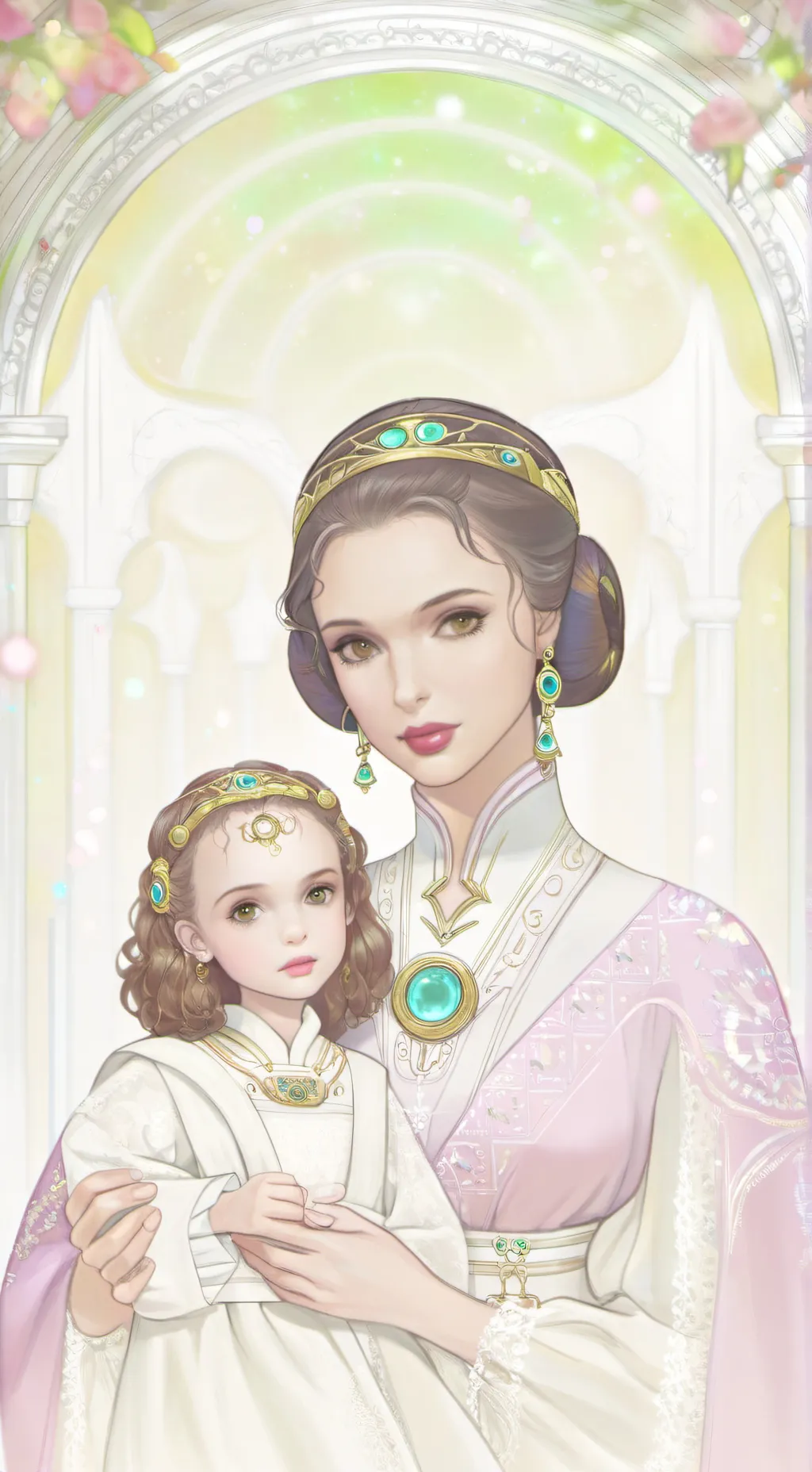 ai character: padme zoie  background
