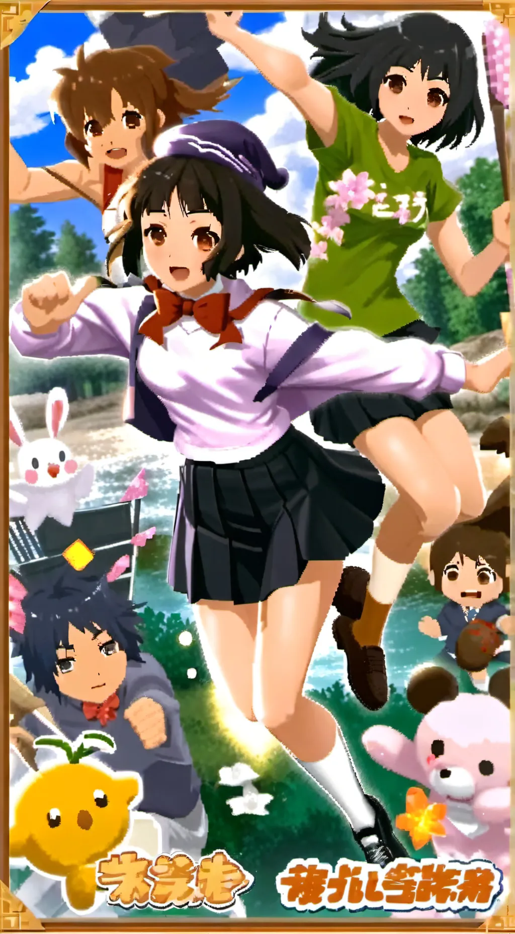 ai character: gacha heat girl background