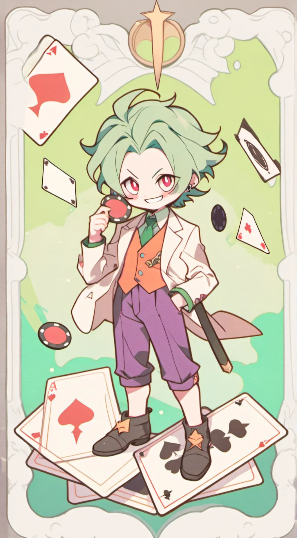 ai character: ♠️card alastor🎲 background
