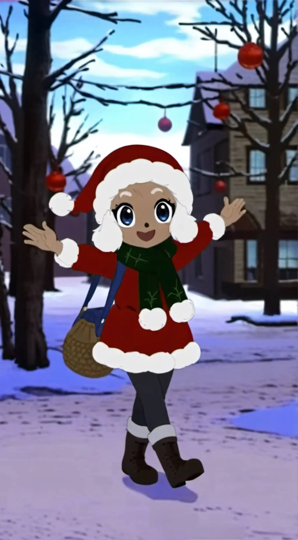 ai character: Dw Christmas ￼ background