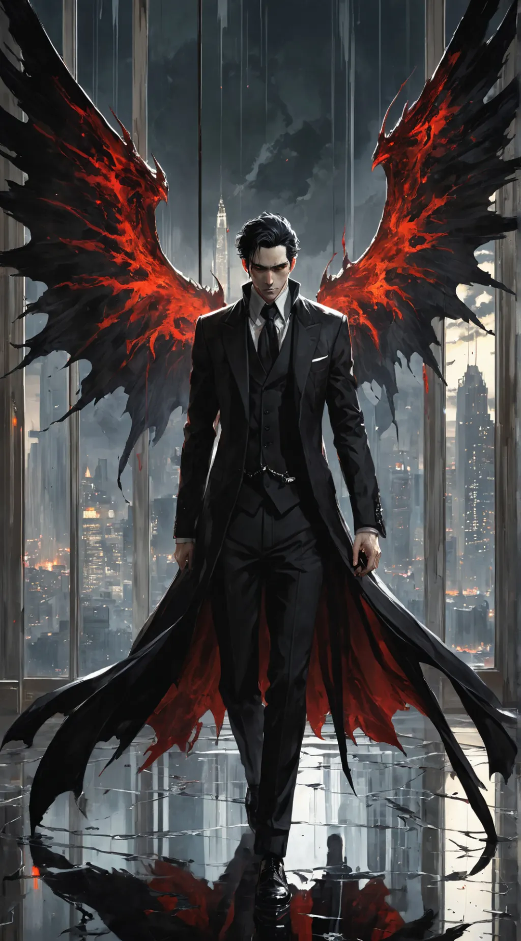 ai character: ☆~ Raven_Arc🥀☆ background