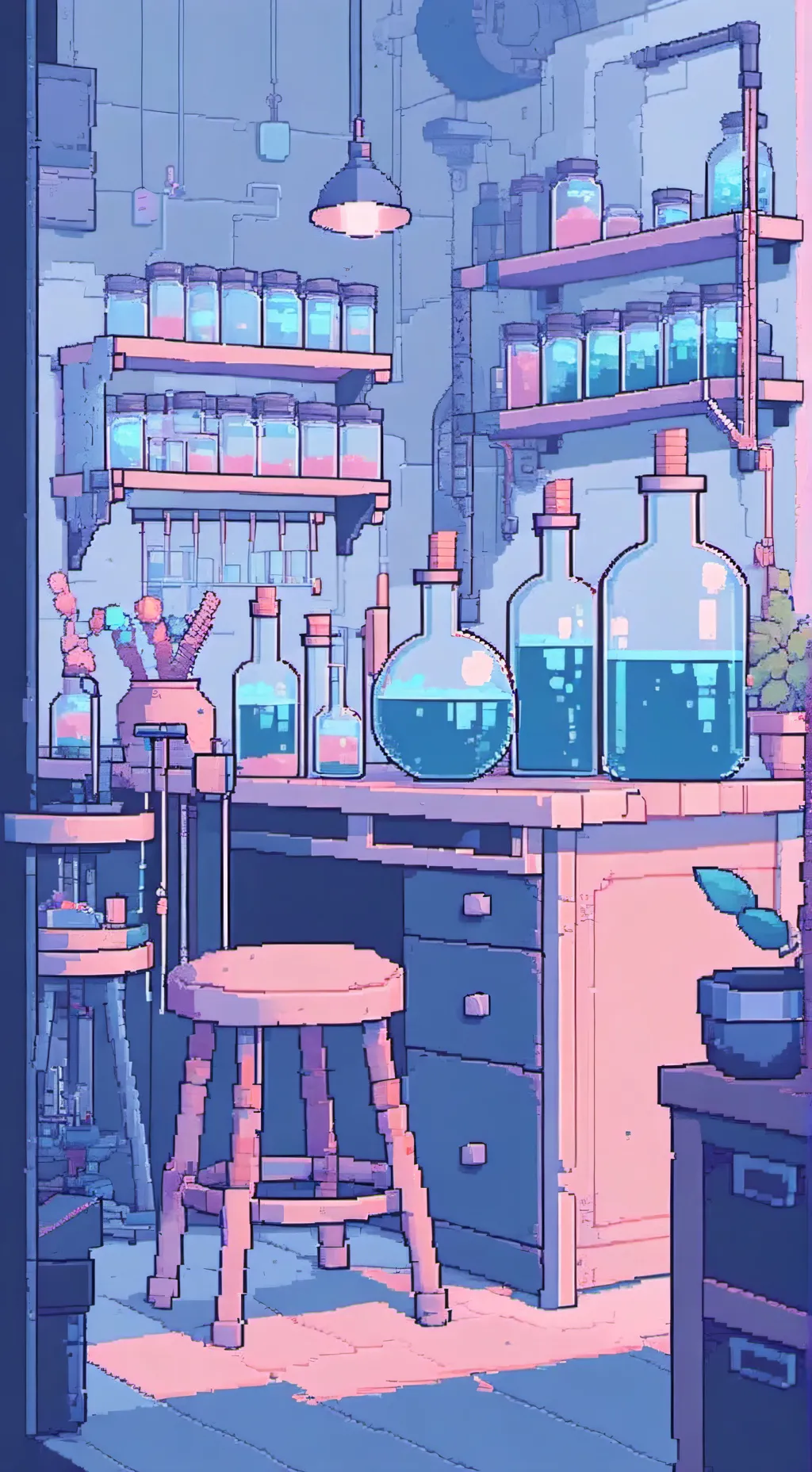 ai character: Changing lab background