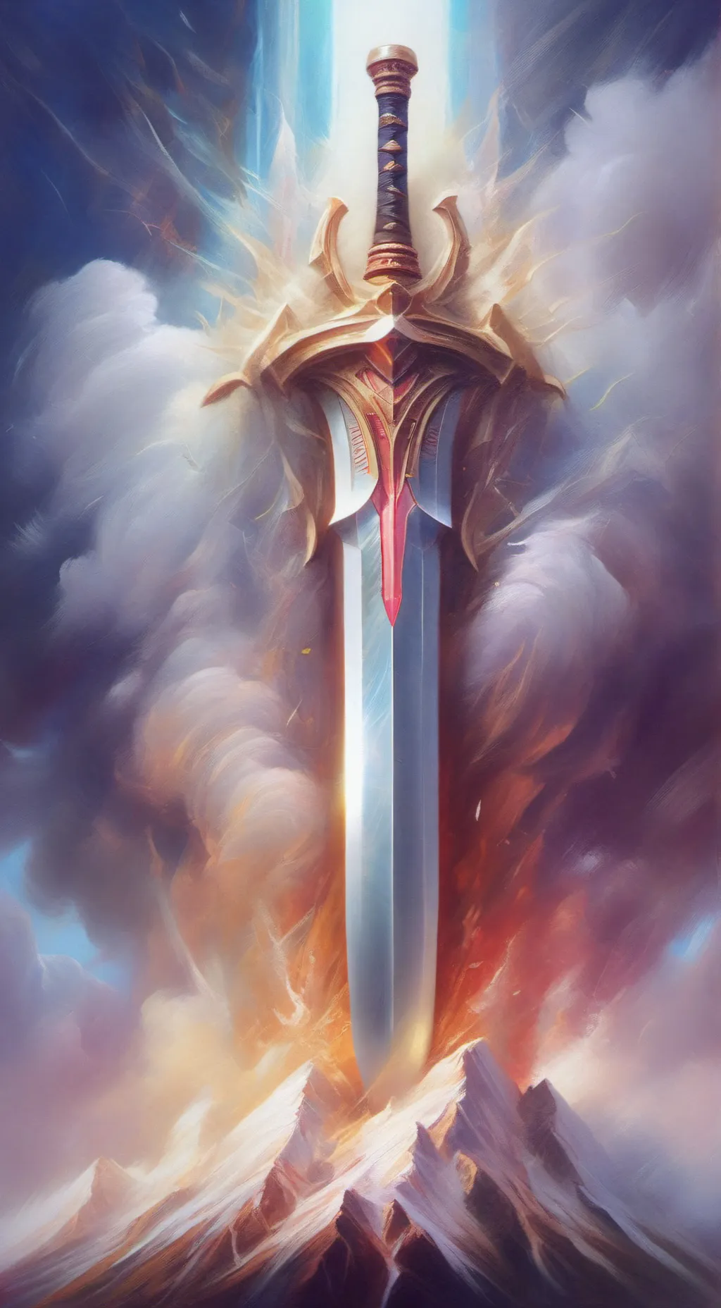 ai character: God's sword  background