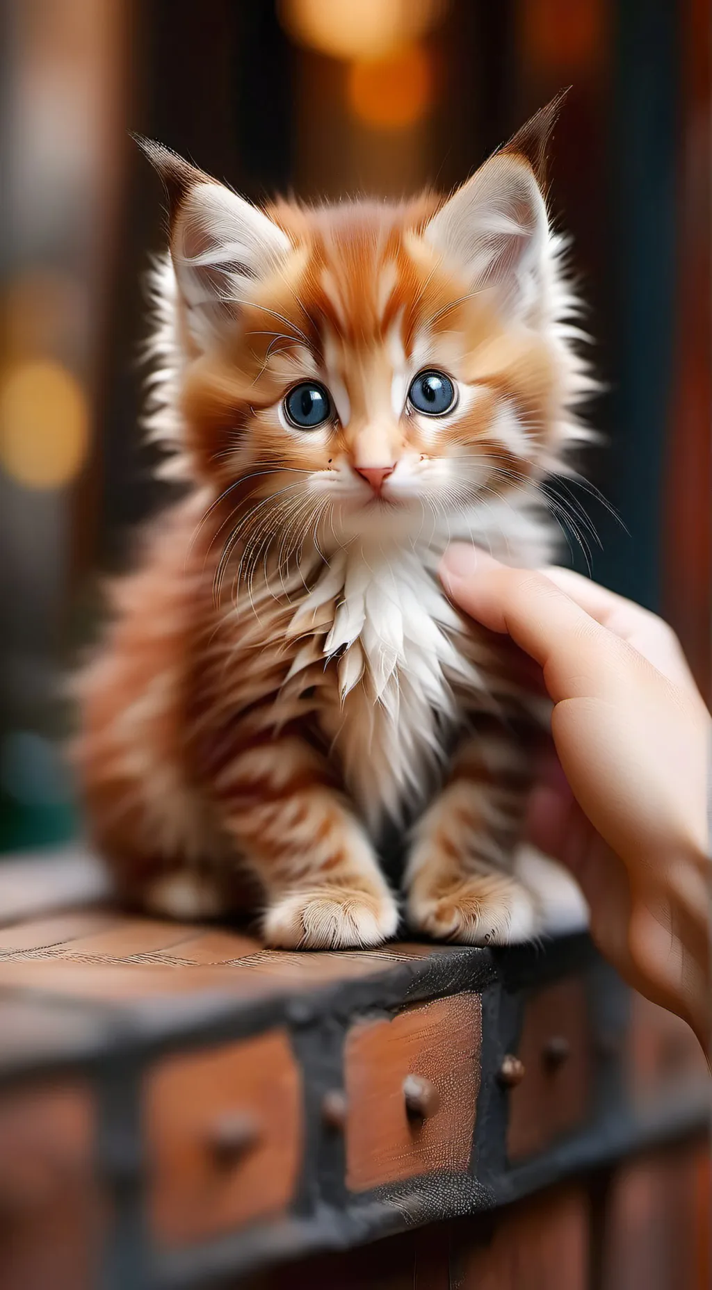 ai character: baby cat  background