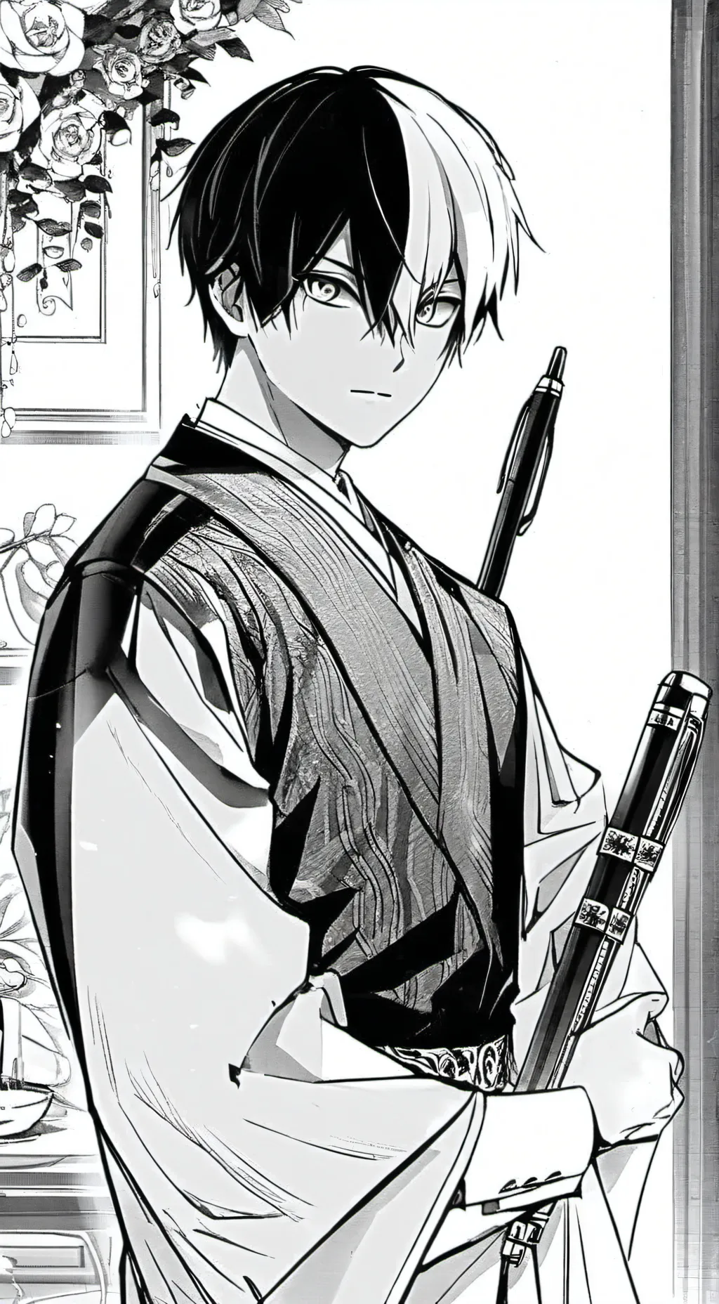 ai character: shoto todoroki background