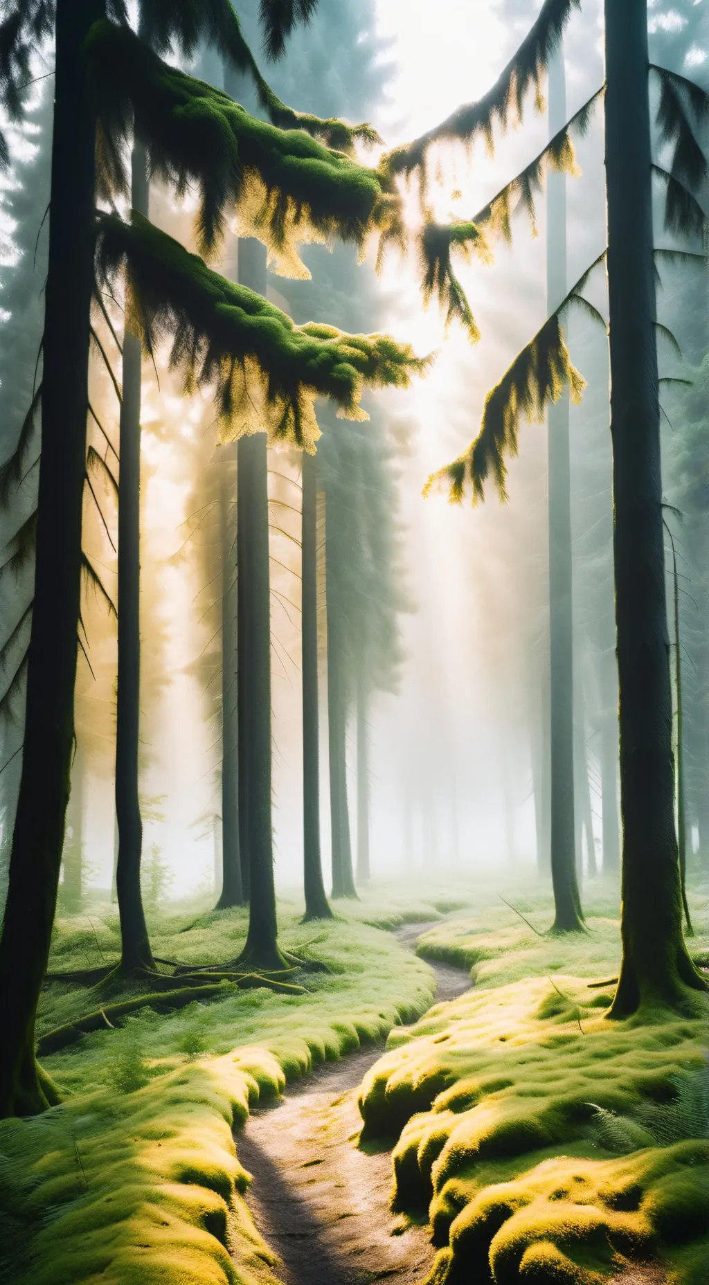 ai character: lost in the woods background