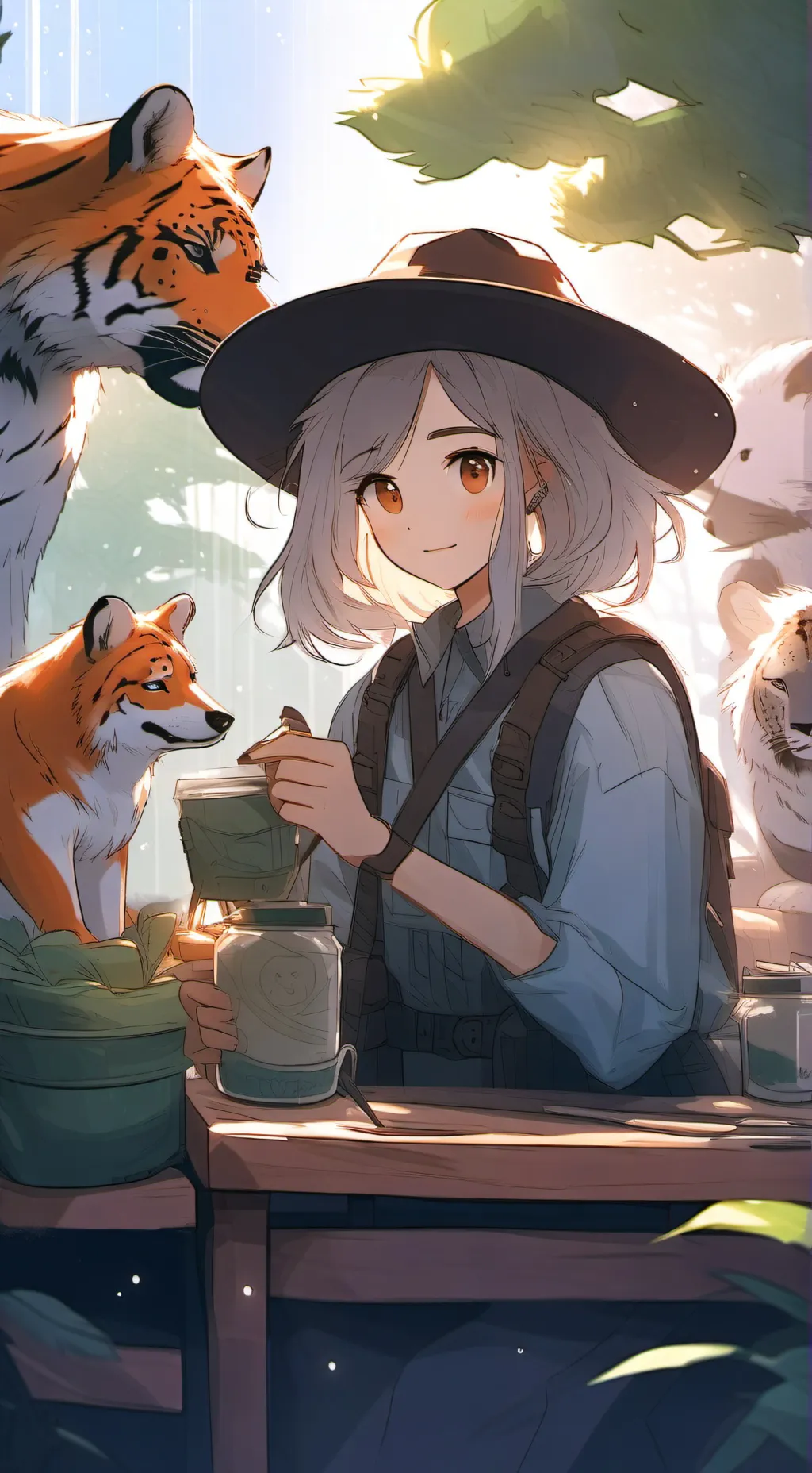ai character: Gacha zoo. background