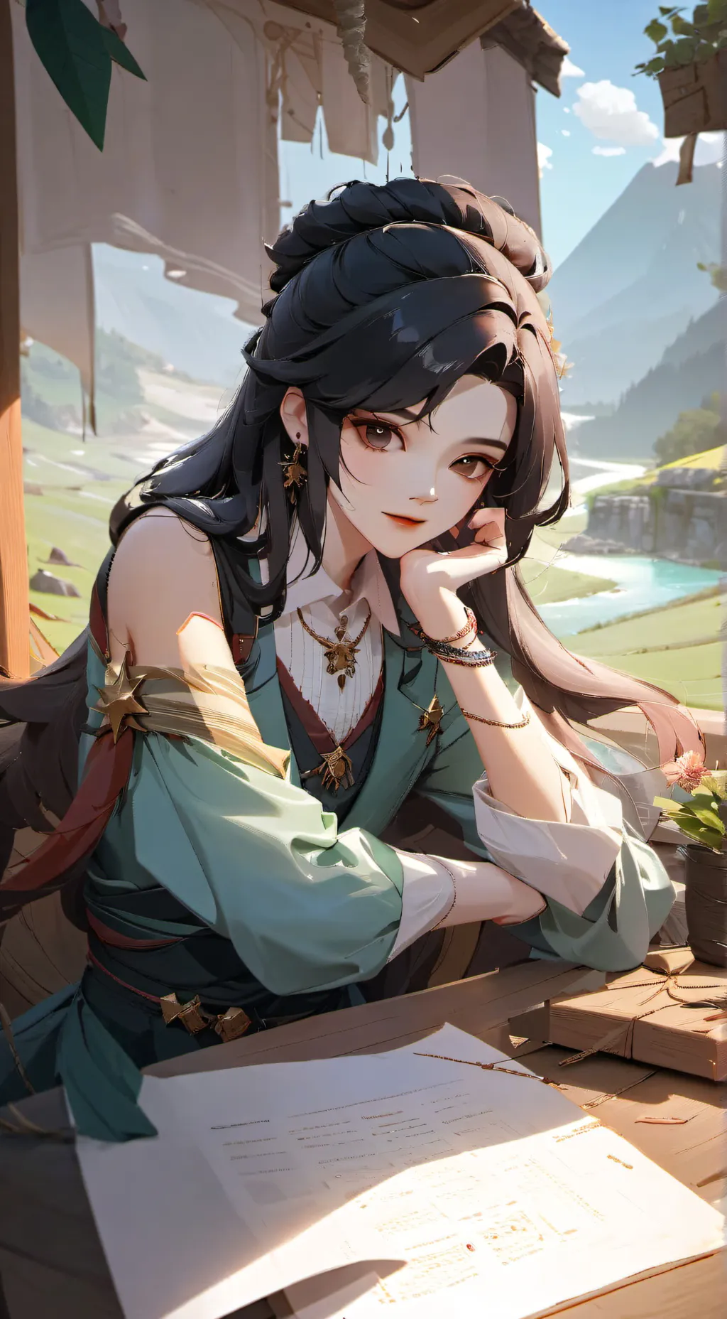ai character: Lucy Love  background