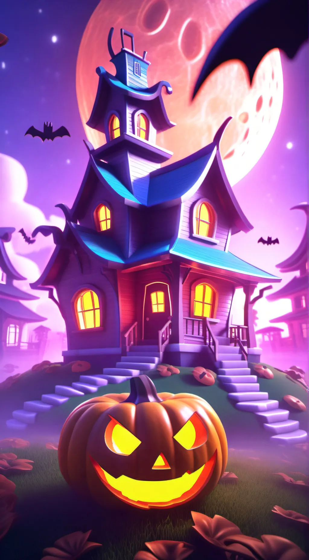 ai character: Halloween background