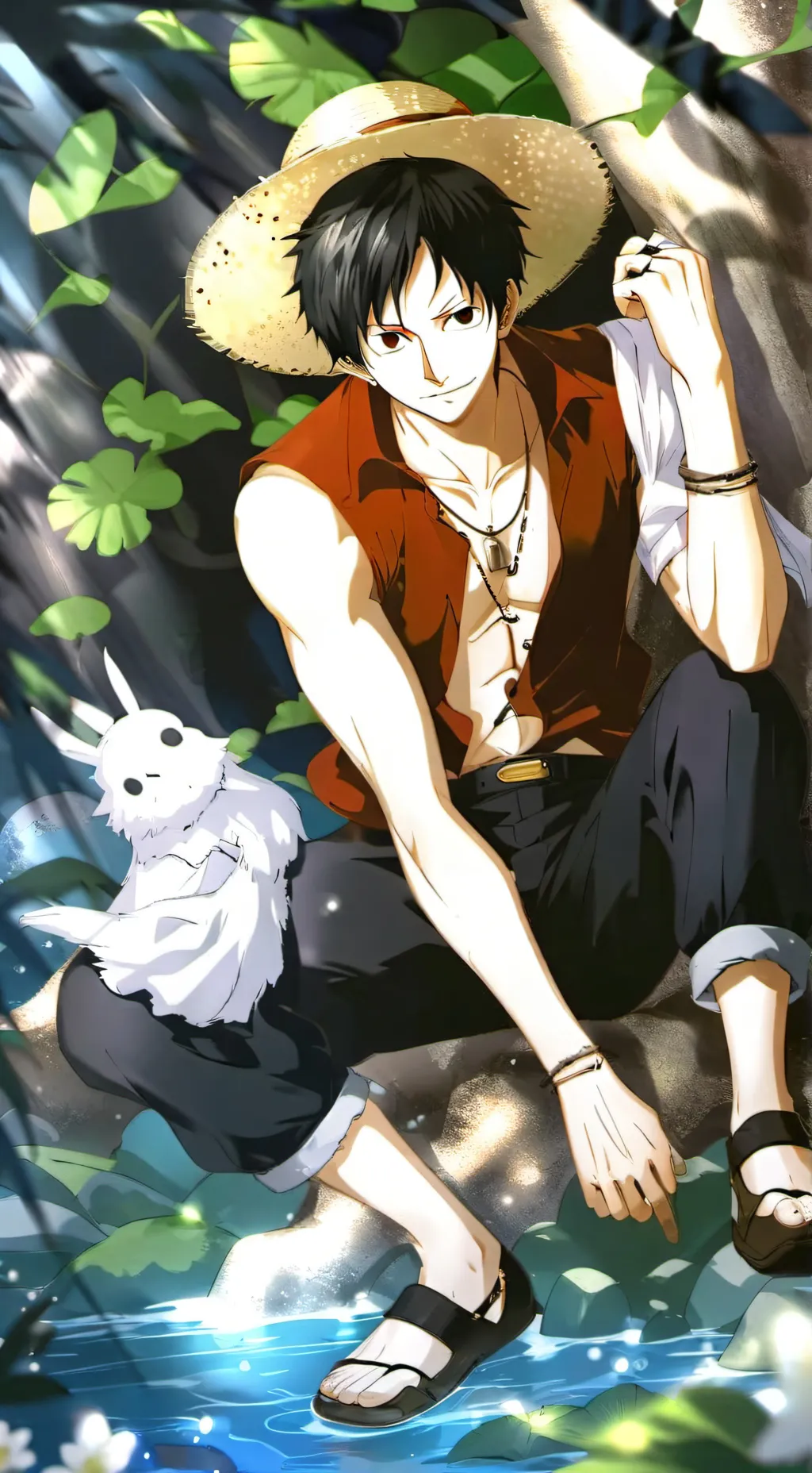 ai character: luffy background