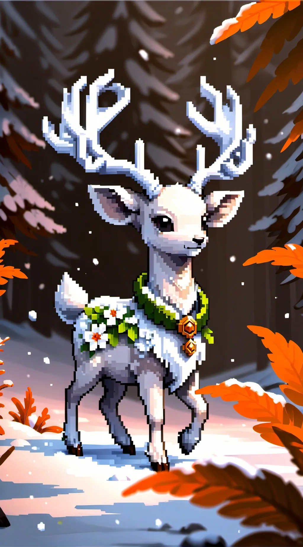 ai character: Snowflake background