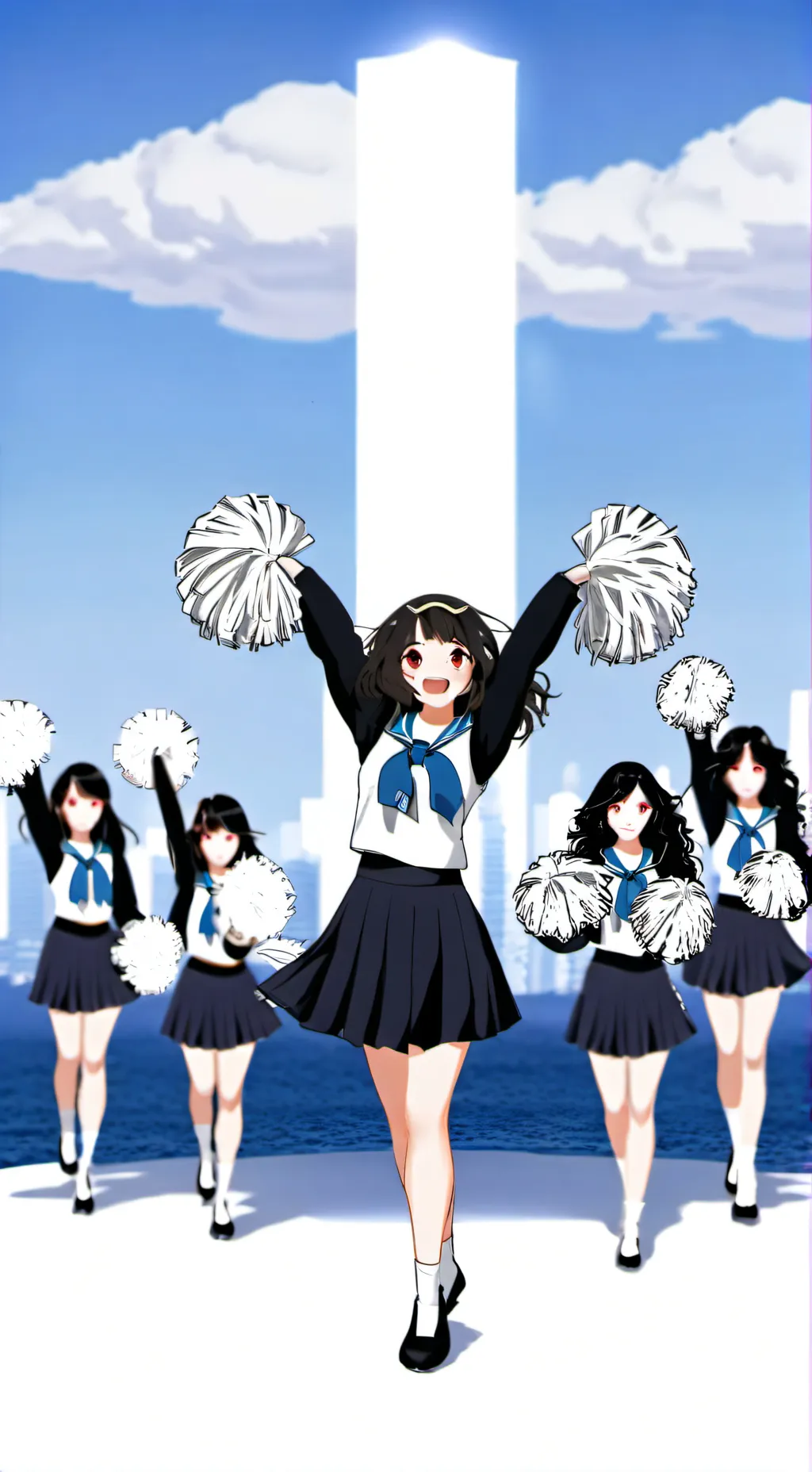 ai character: Pretty jags cheer background