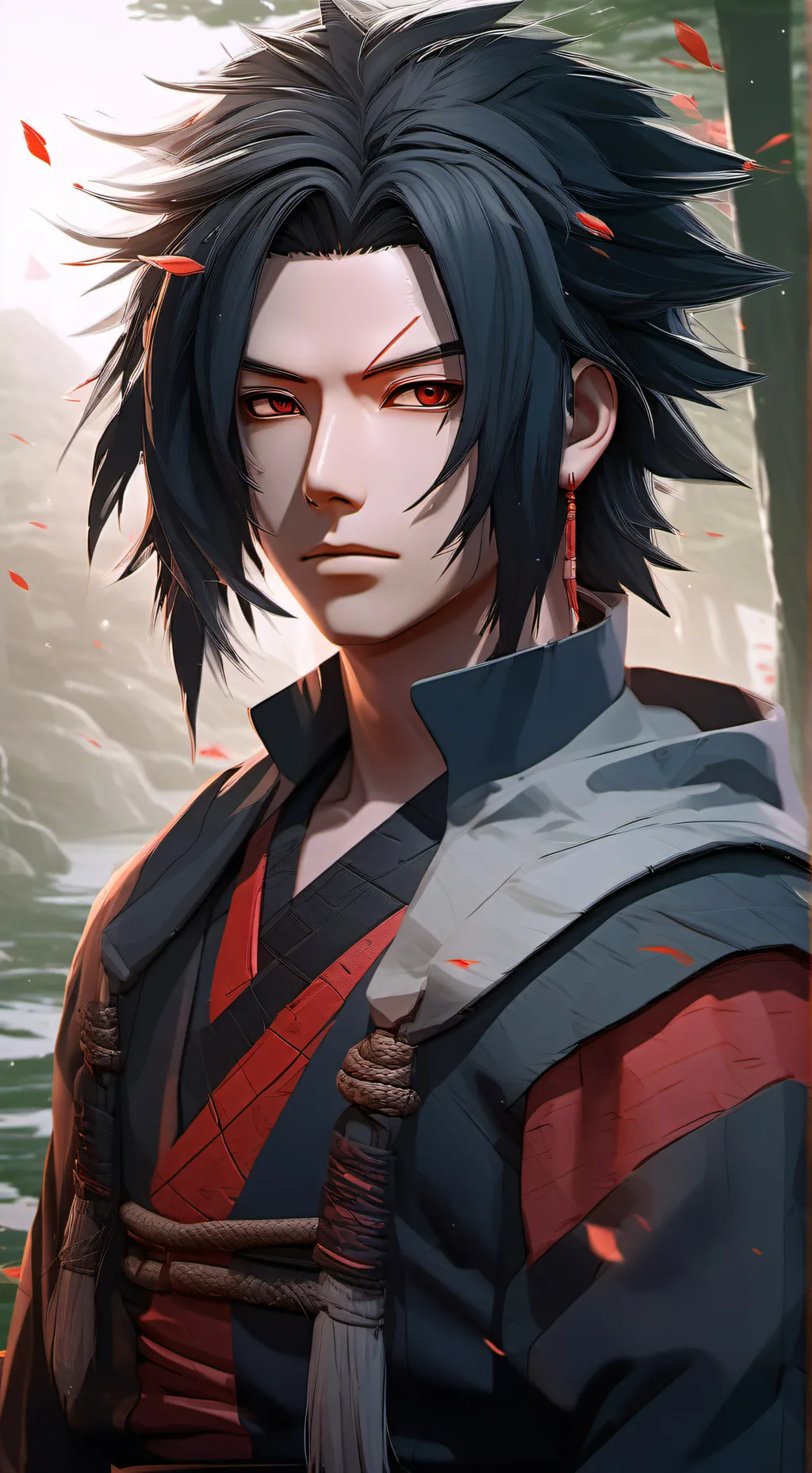 ai character: Sasuke Uchiha  background