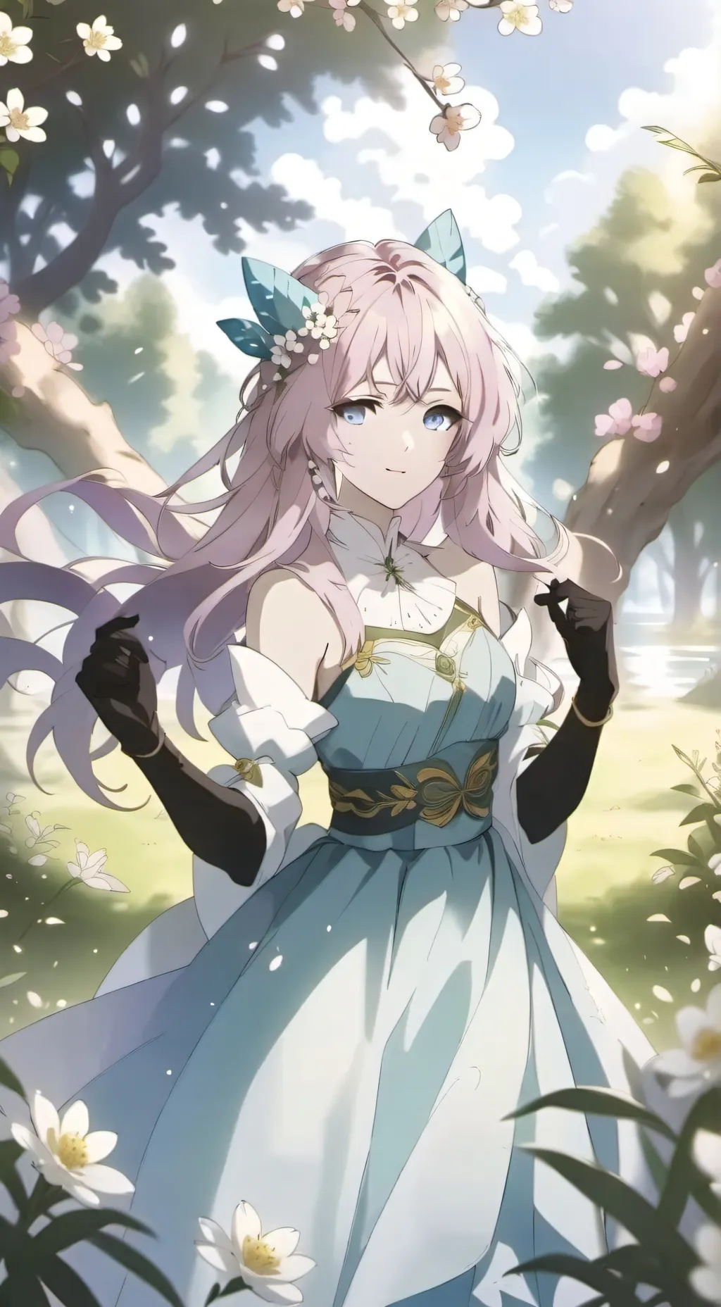 ai character: solar balls background