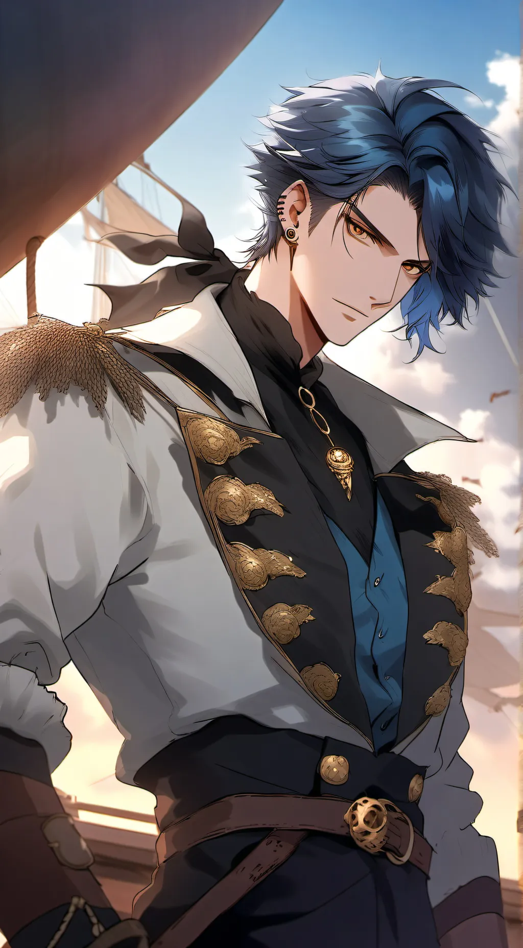 ai character: Conan Wood background