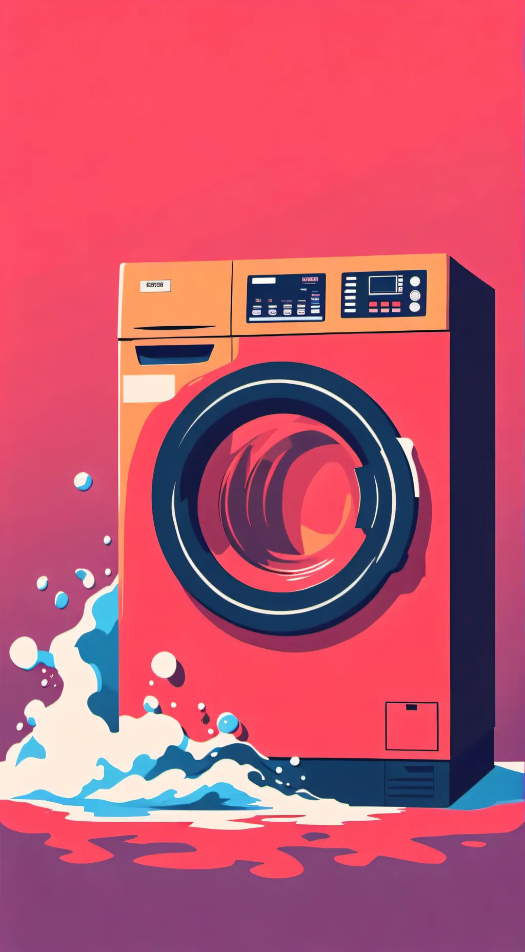 ai character: Washing machine  background