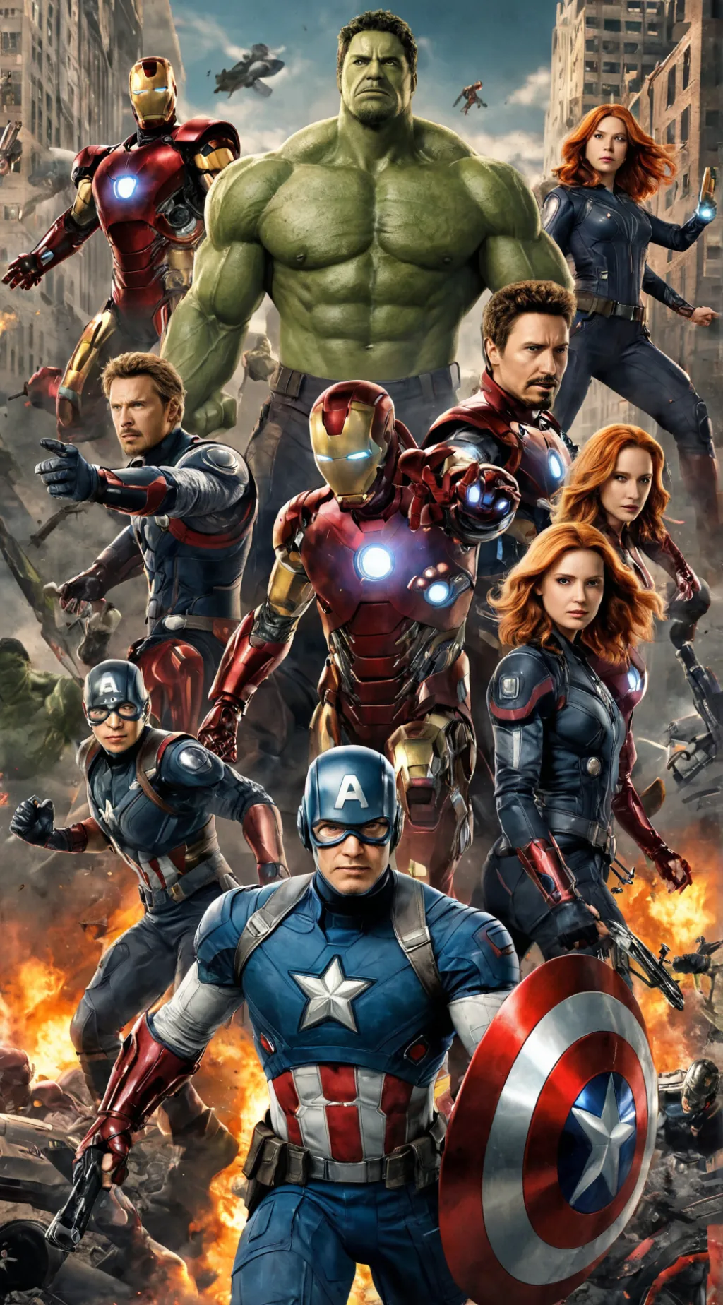 ai character: The avengers  background