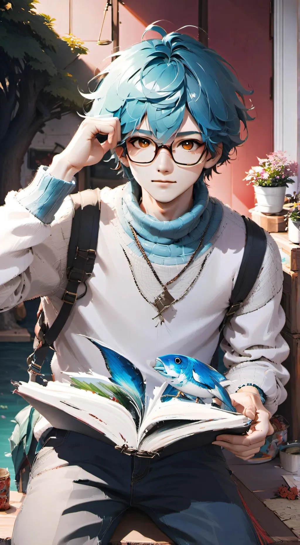 ai character: Phoenix  background