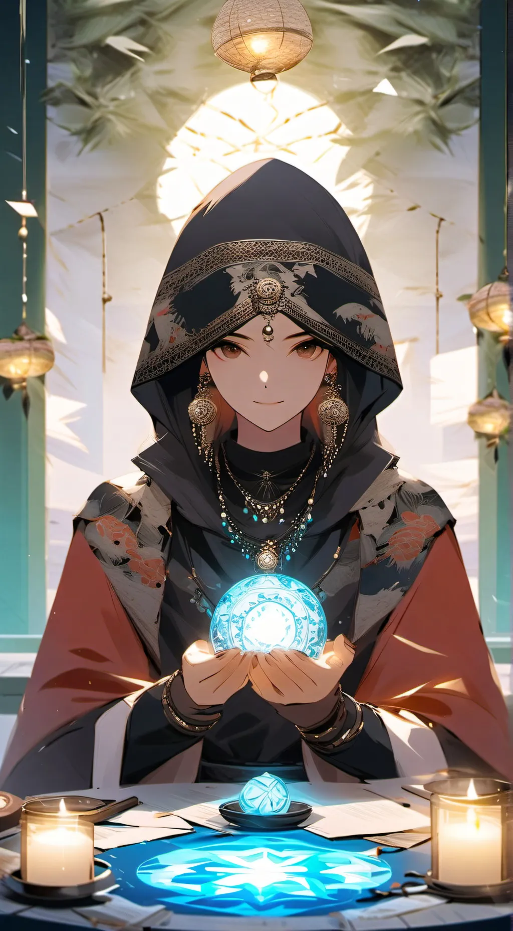 ai character: Fortune Teller background