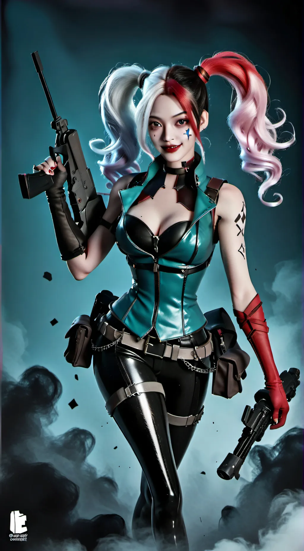 ai character: Harley Quinn  background