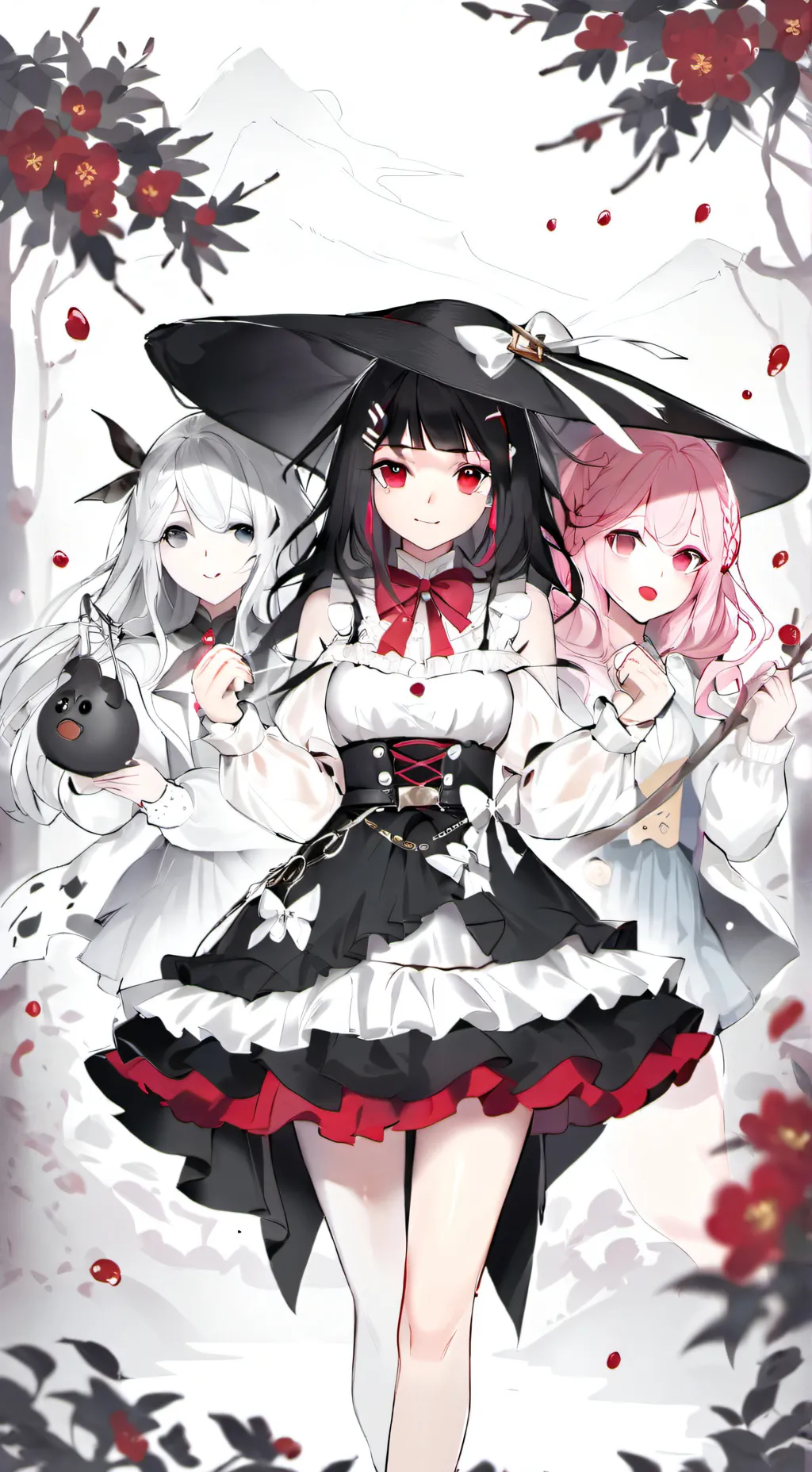 ai character: Mary, Sofi y Ana background